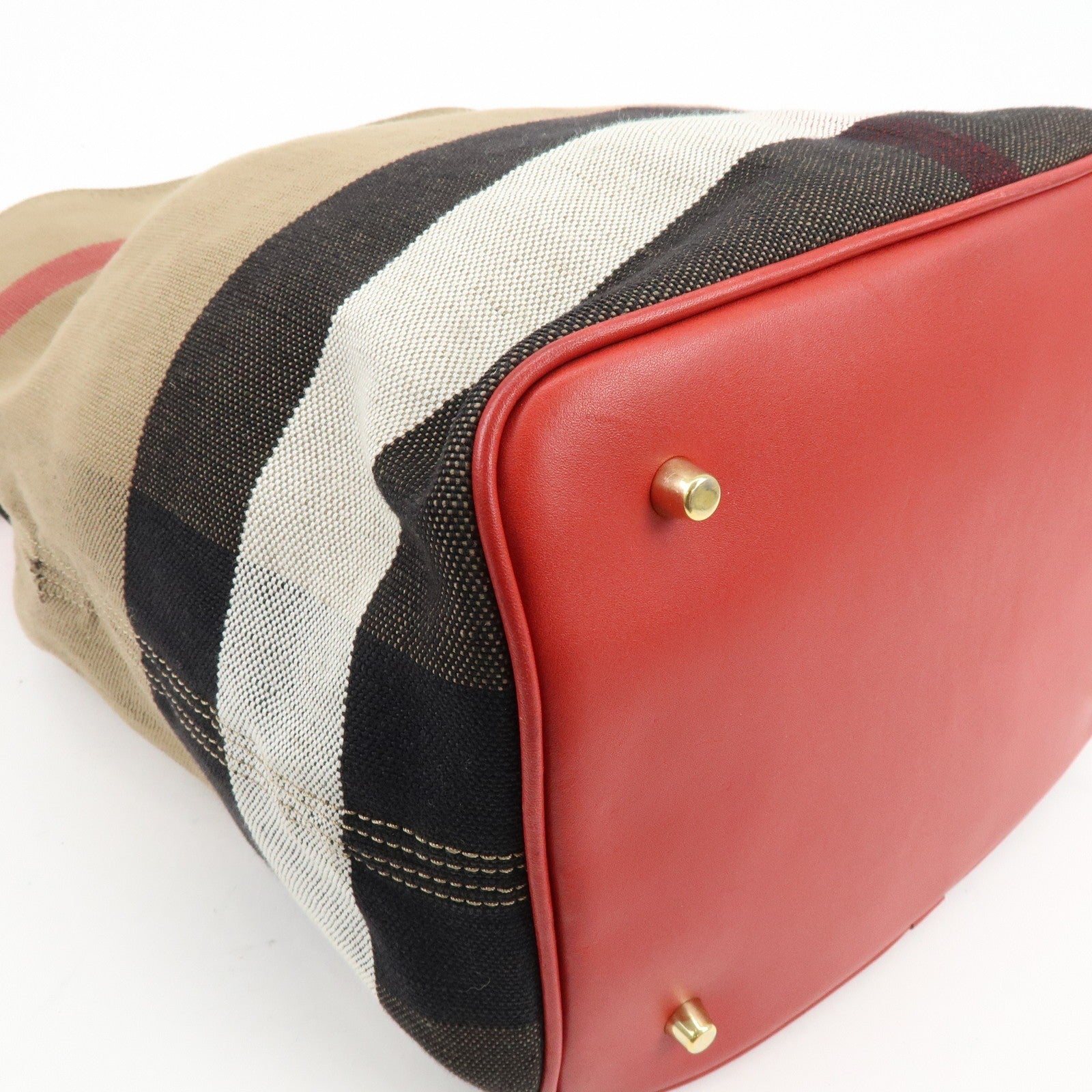 Burberry 2way bag Handbag - Beige, Canvas and Leather