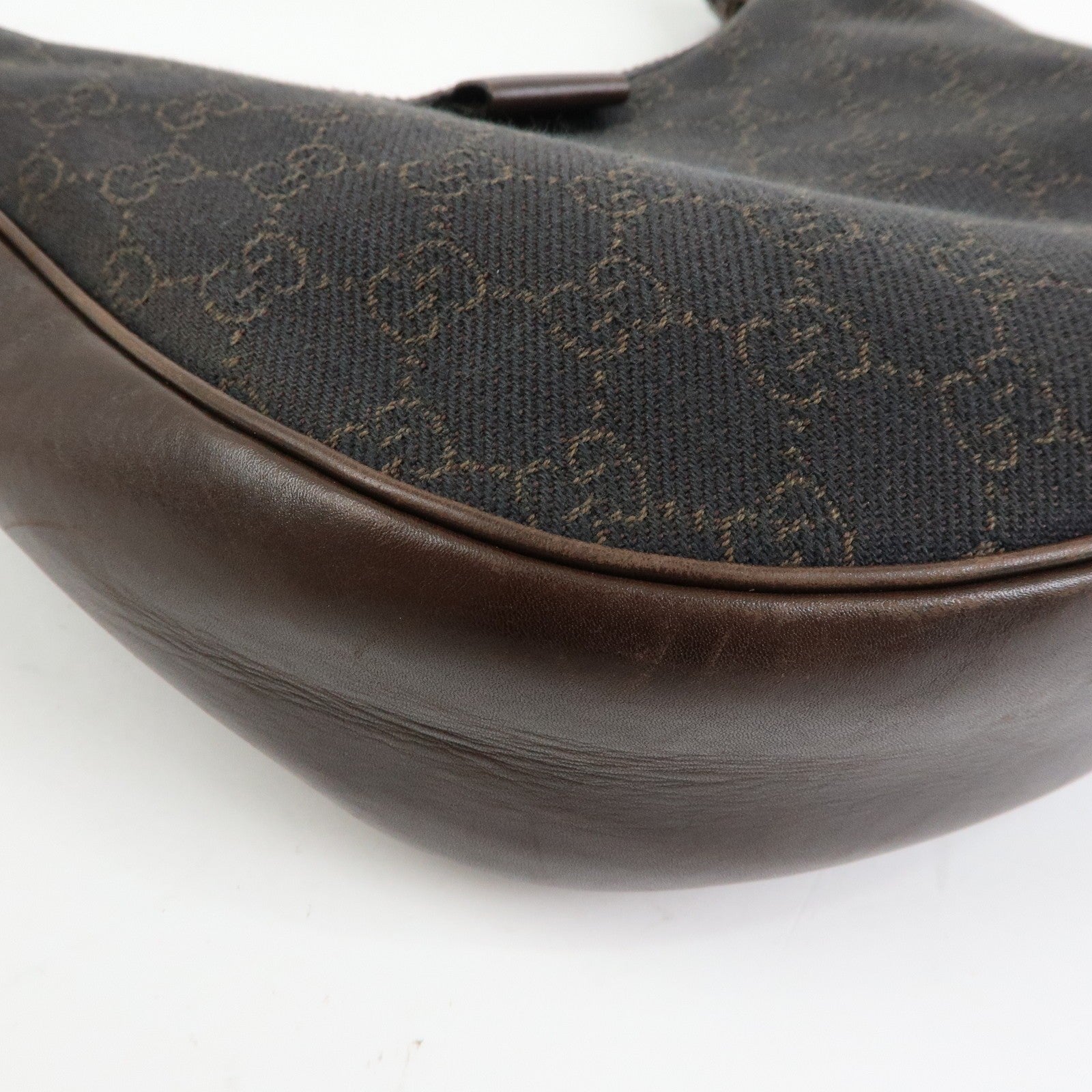 Gucci Shoulder Bag - Dark Brown, Denim, Leather