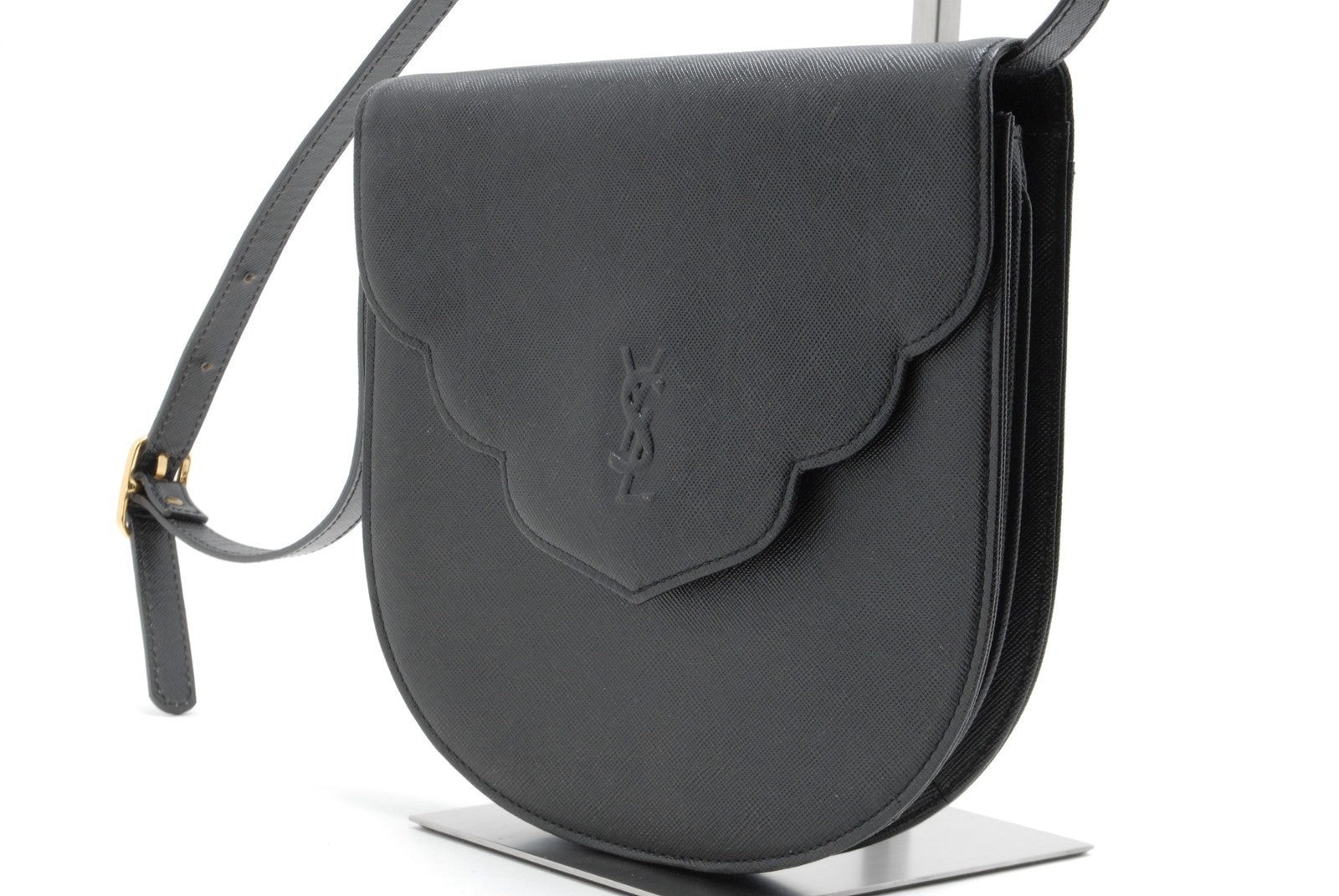 Saint Laurent Yves Saint Laurent Crossbody Shoulder Bag - Black, Leather