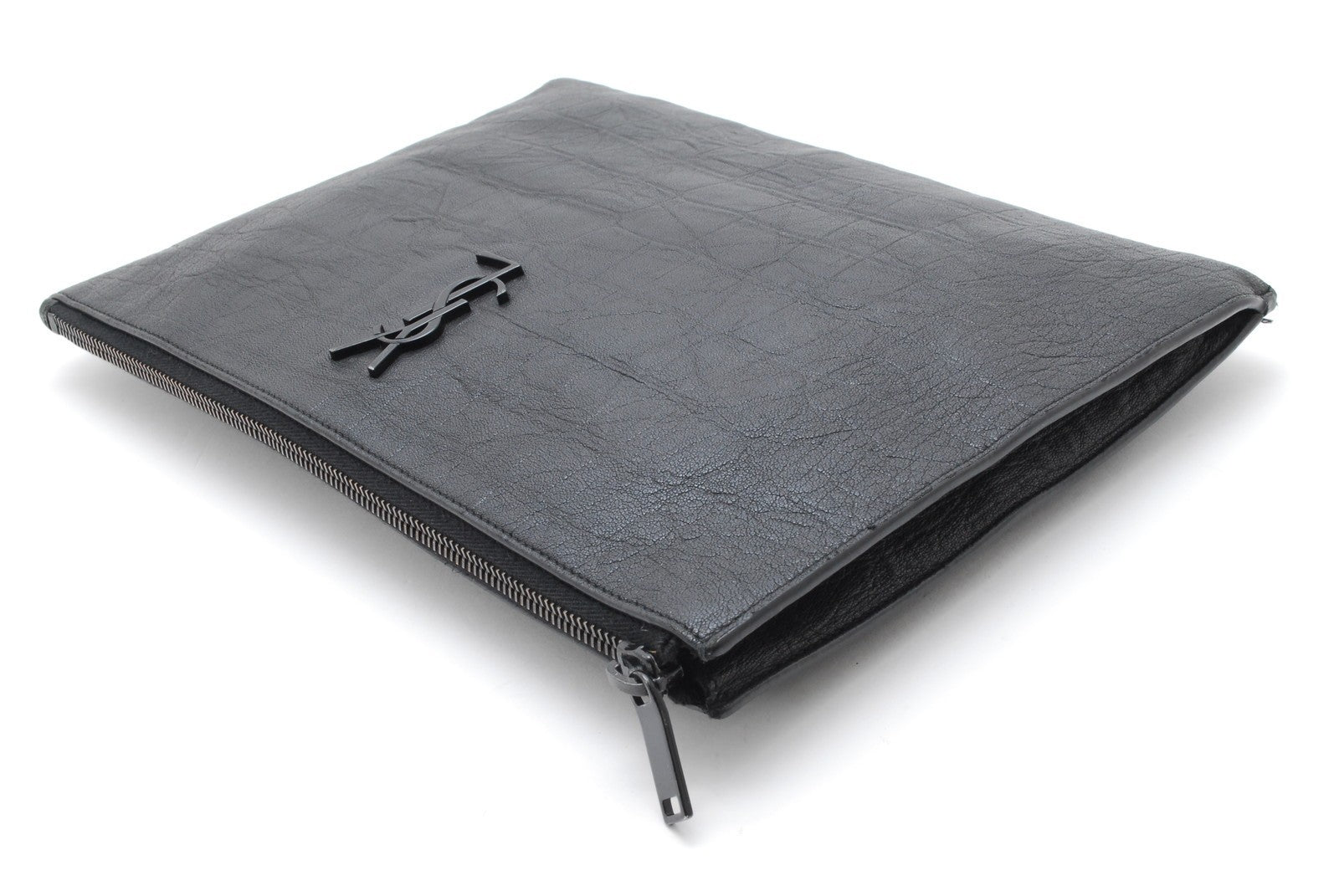 Saint Laurent Clutch Pouch Bag - Black, Leather