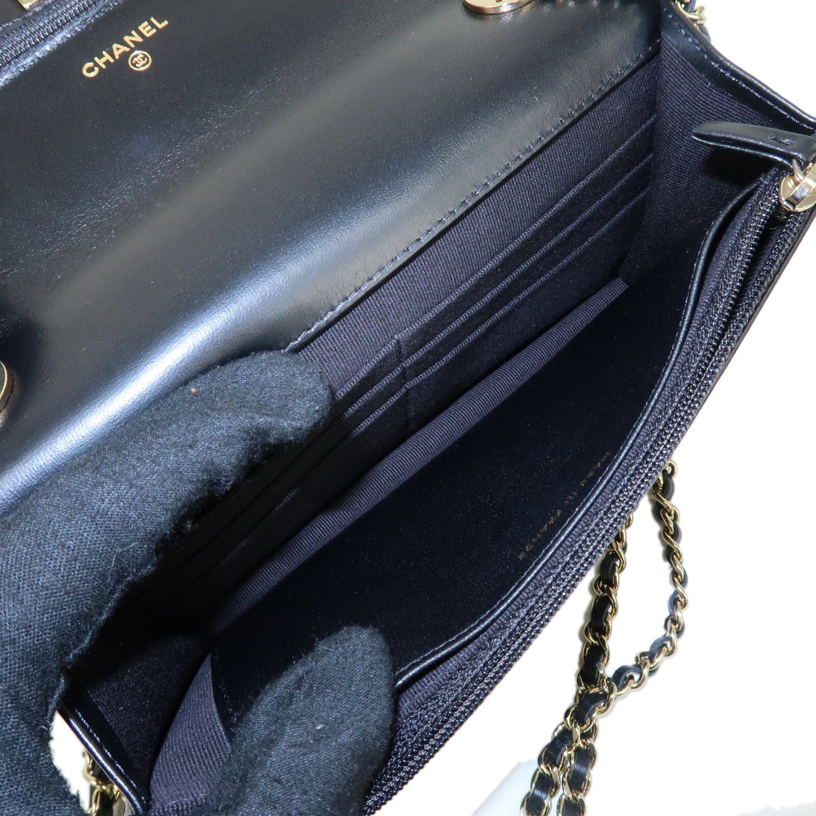Chanel Matelasse Lamb Skin Trendy CC Chain Shoulder Bag - Black/Gold, Lamb Skin