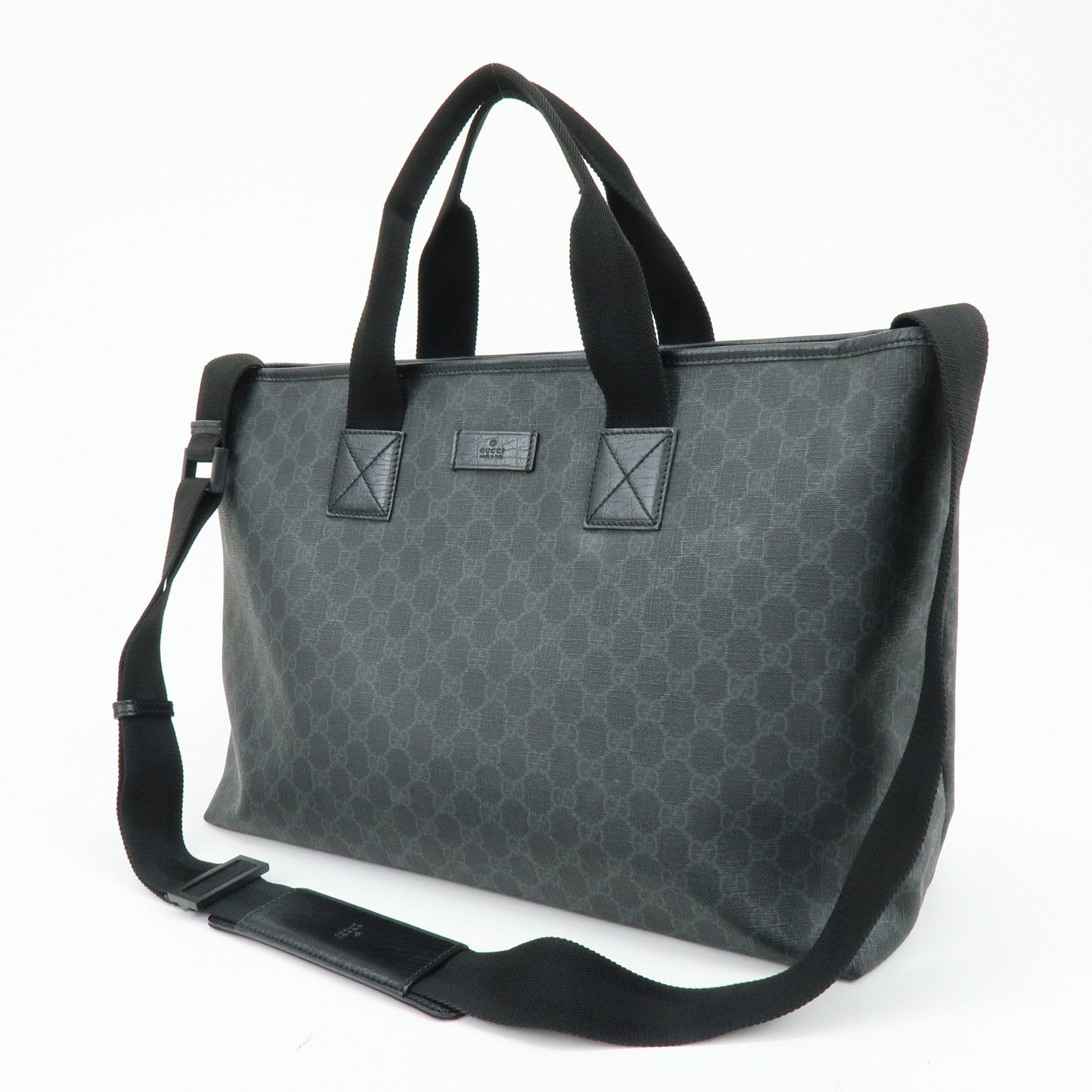GUCCI GG Supreme 2Way Bag Hand Bag Shoulder Bag Black