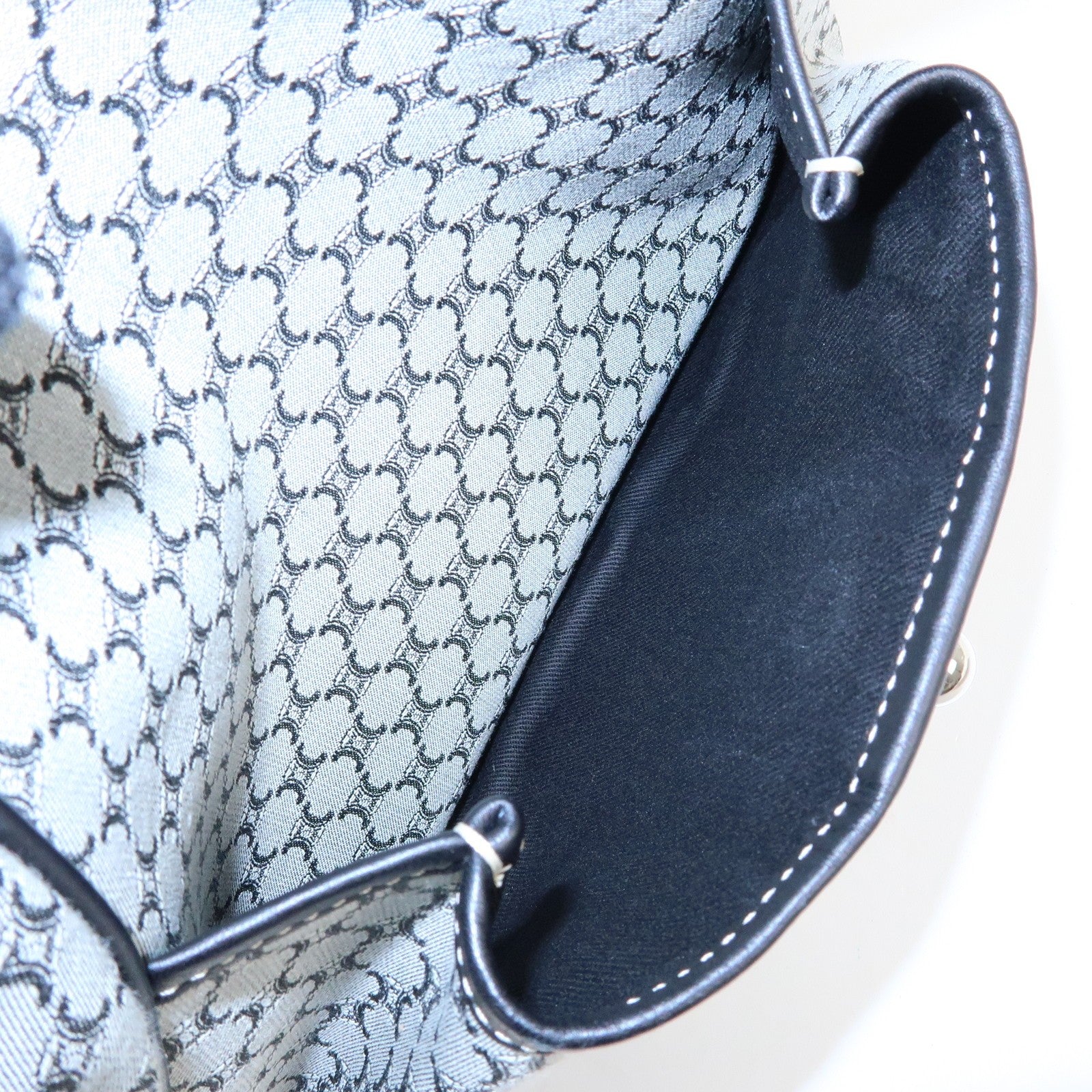 Celine Macadam Shoulder Bag - Grey, Canvas and Leather
