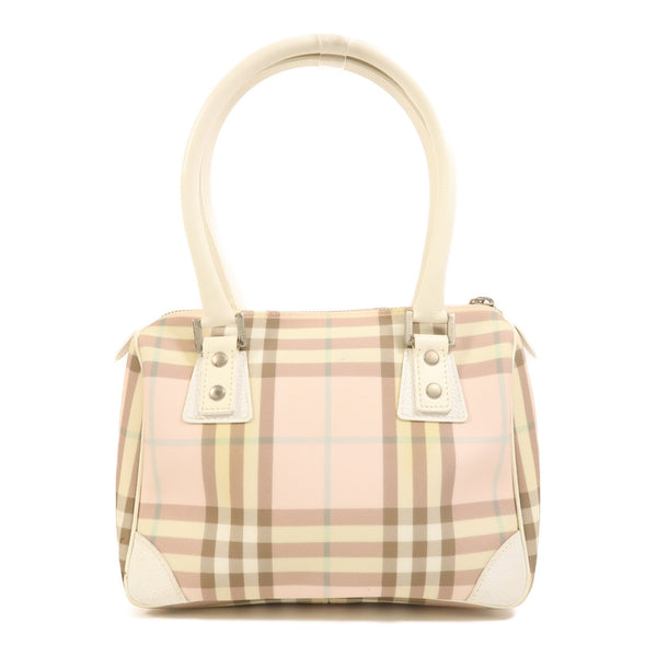 Burberry SHW Hand Bag - Pink White, Coated Canvas
