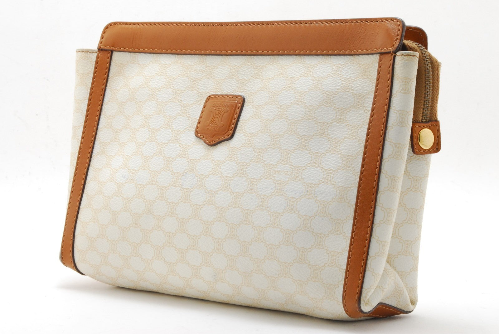 Celine Macadam Clutch Bag - Ivory, PVC Leather