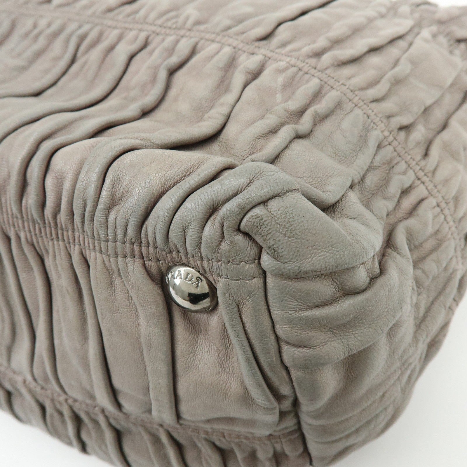 Prada 2Way Bag Hand Bag - Gray, Leather