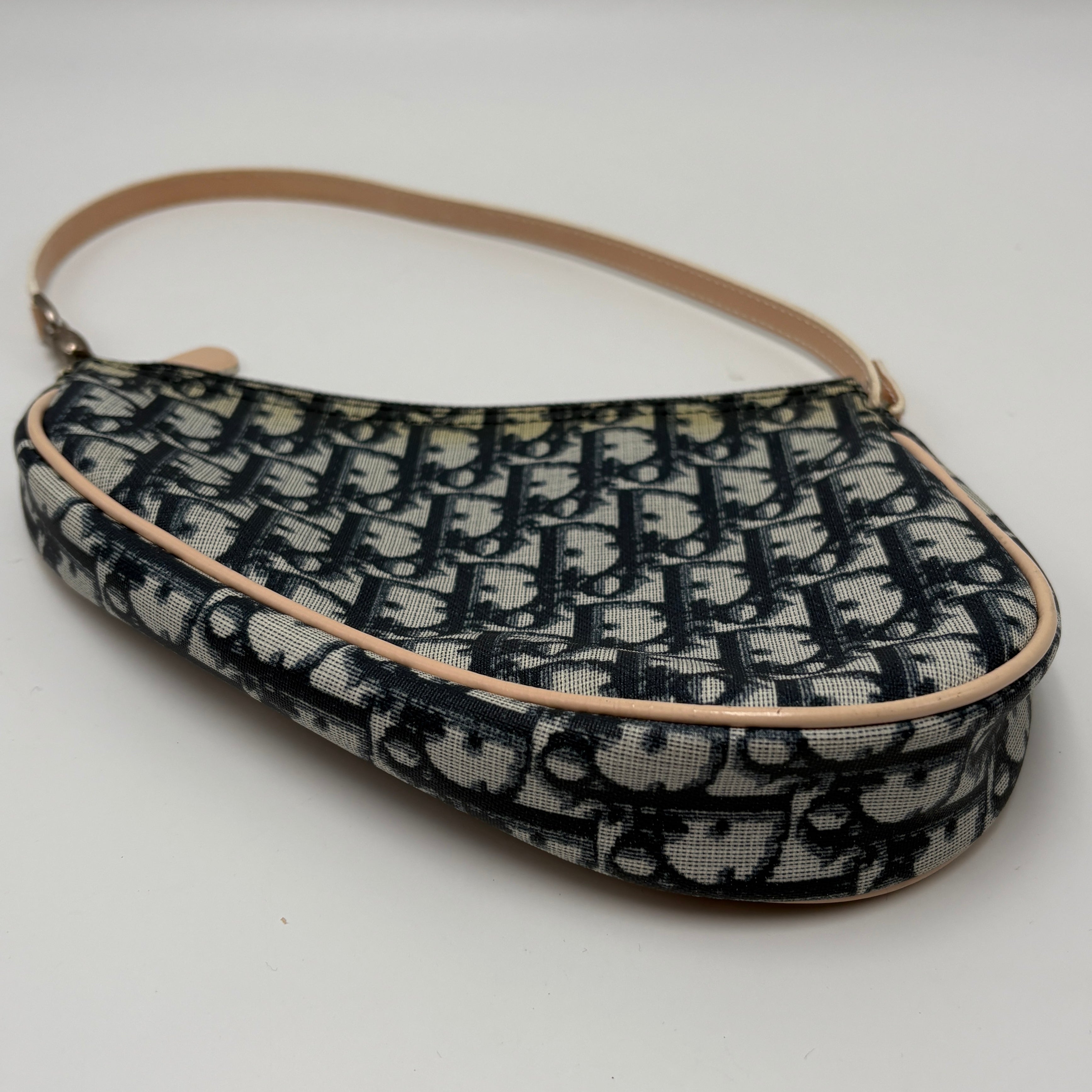 Dior Trotter Saddle Blue Shoulder Bag