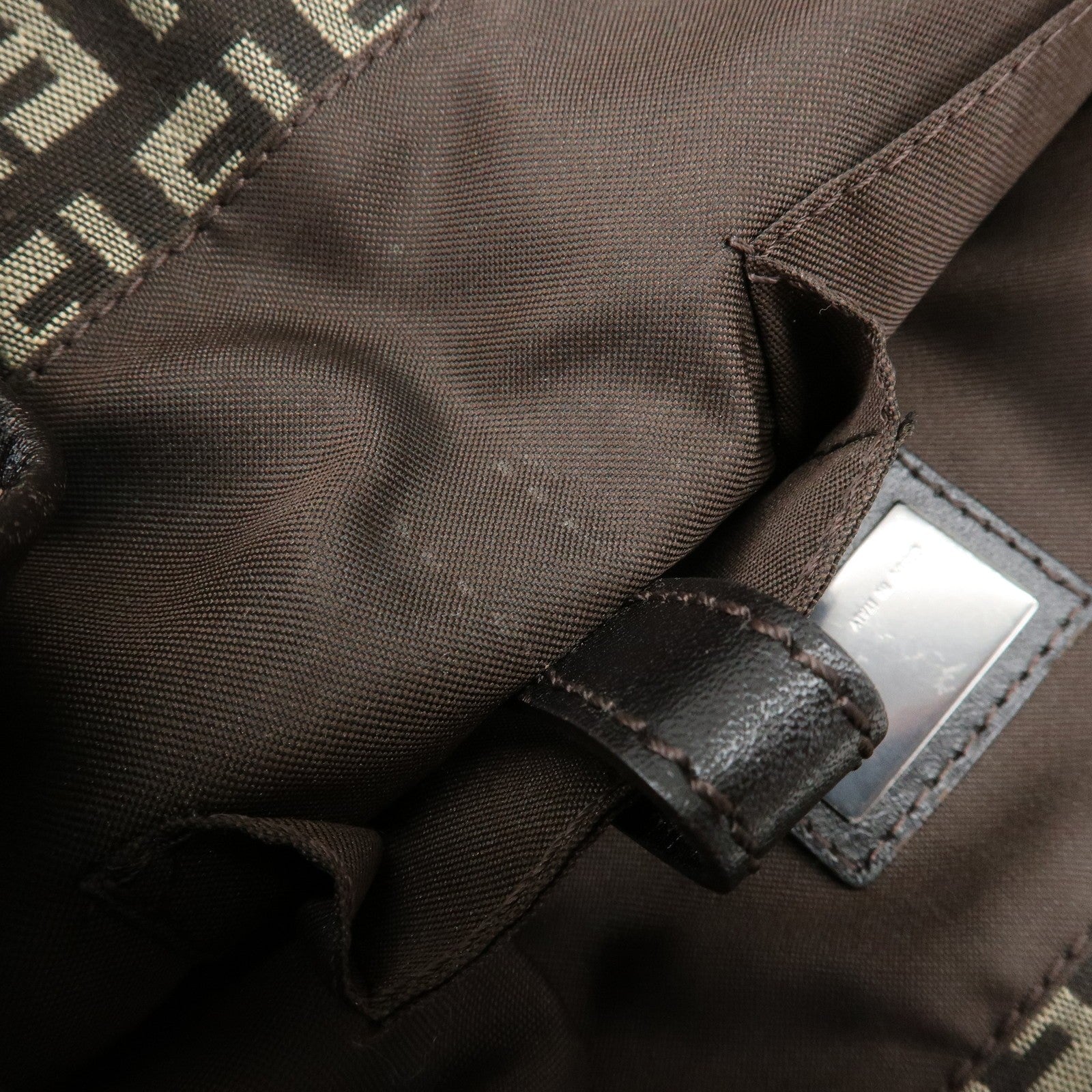 Fendi Tote Bag - Brown, Canvas and Leather