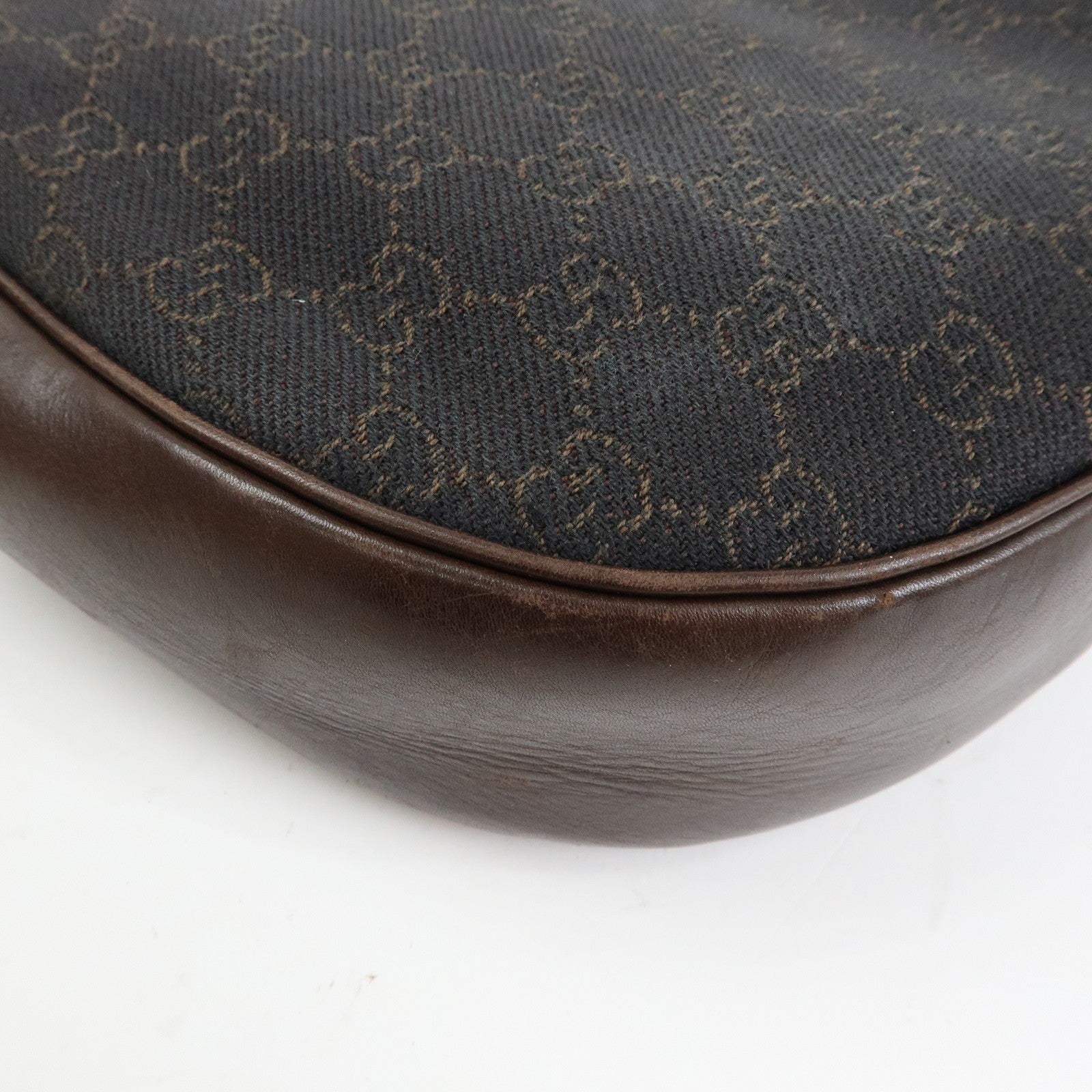 Gucci Shoulder Bag - Dark Brown, Denim, Leather