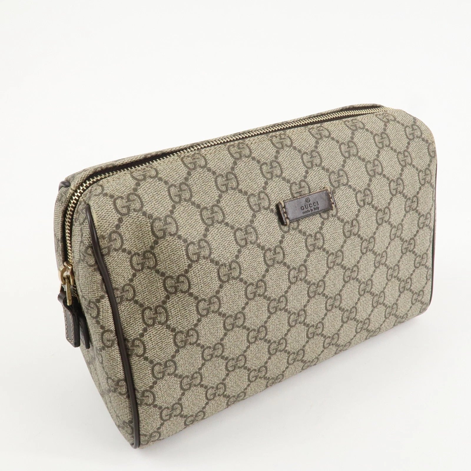 GUCCI Clutch Bag - Beige, GG Supreme