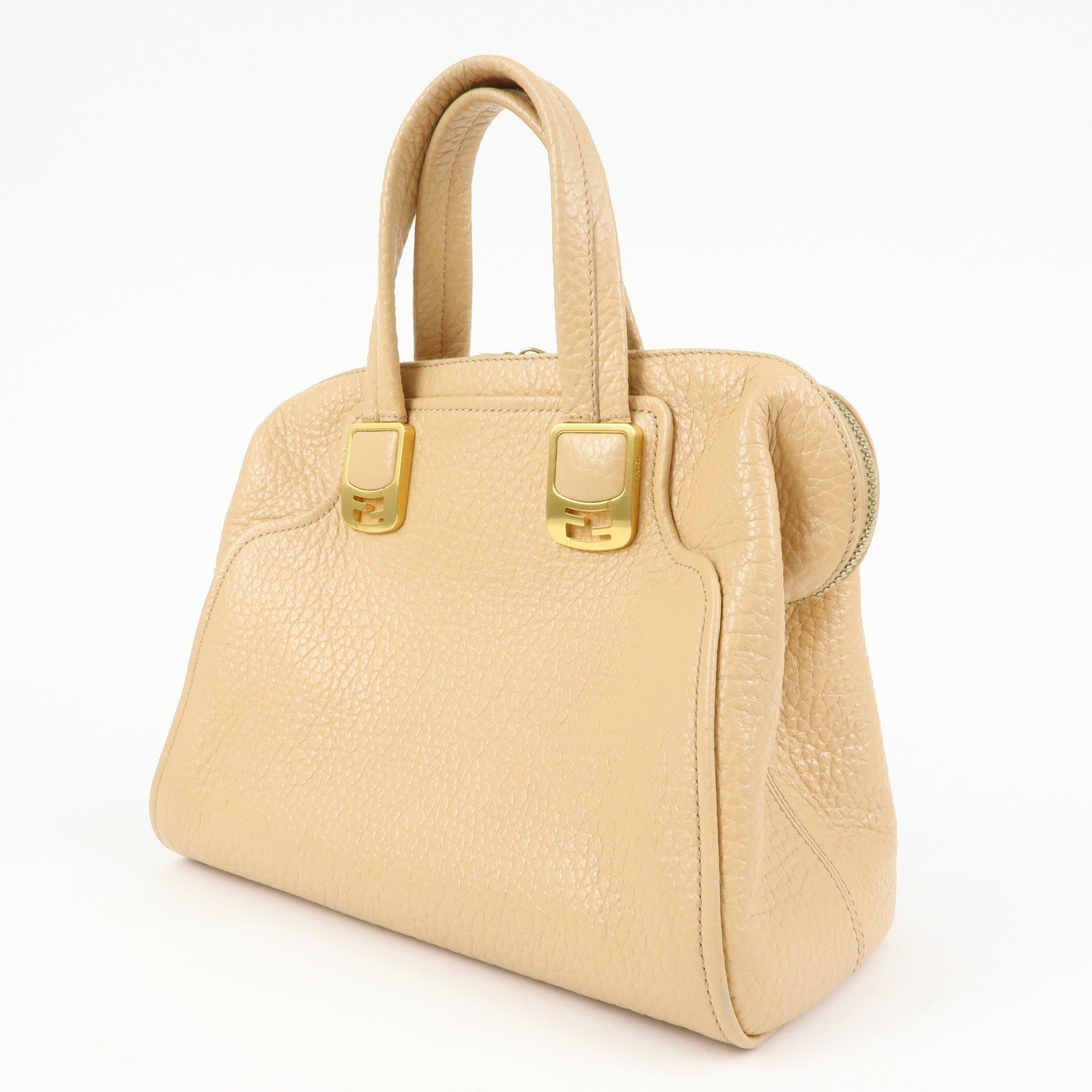 Fendi 8BL114 Hand Bag - Beige, Leather
