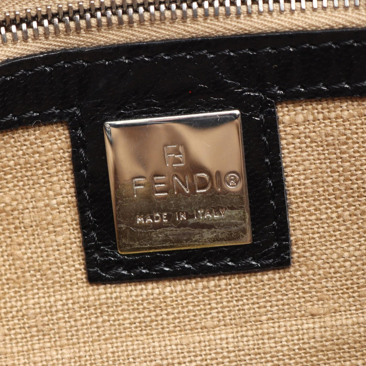 Fendi FF Fittings Shoulder Bag - Black, Nylon Leather