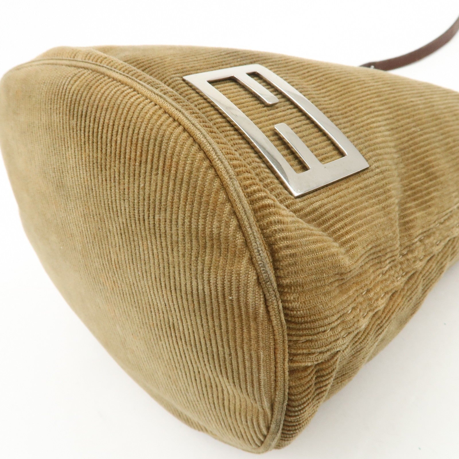 Fendi Shoulder Bag - Brown, Corduroy Leather
