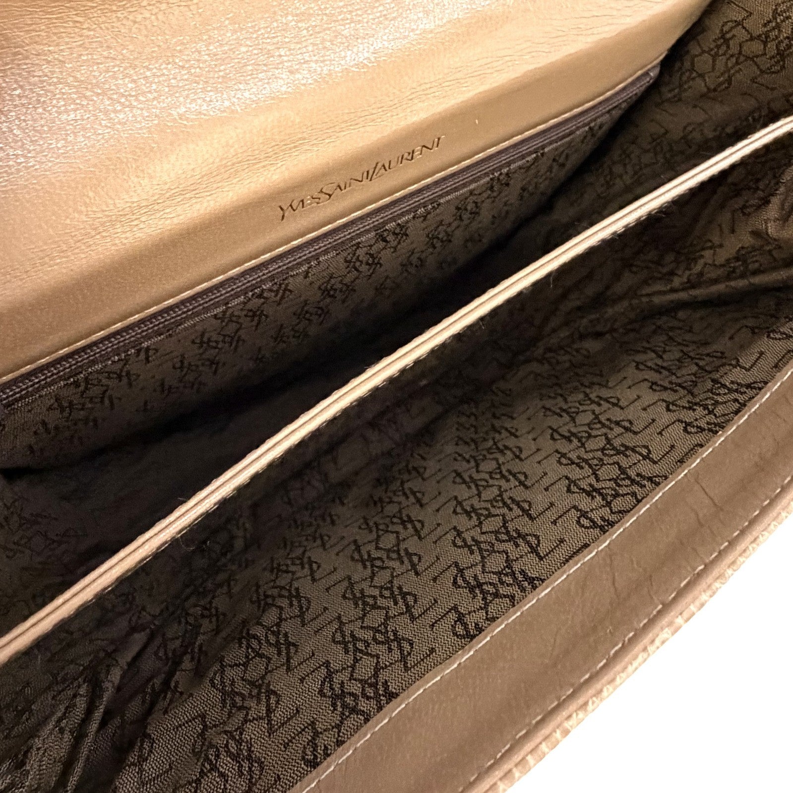Saint Laurent Yves Vintage Shoulder Bag - Beige, Leather