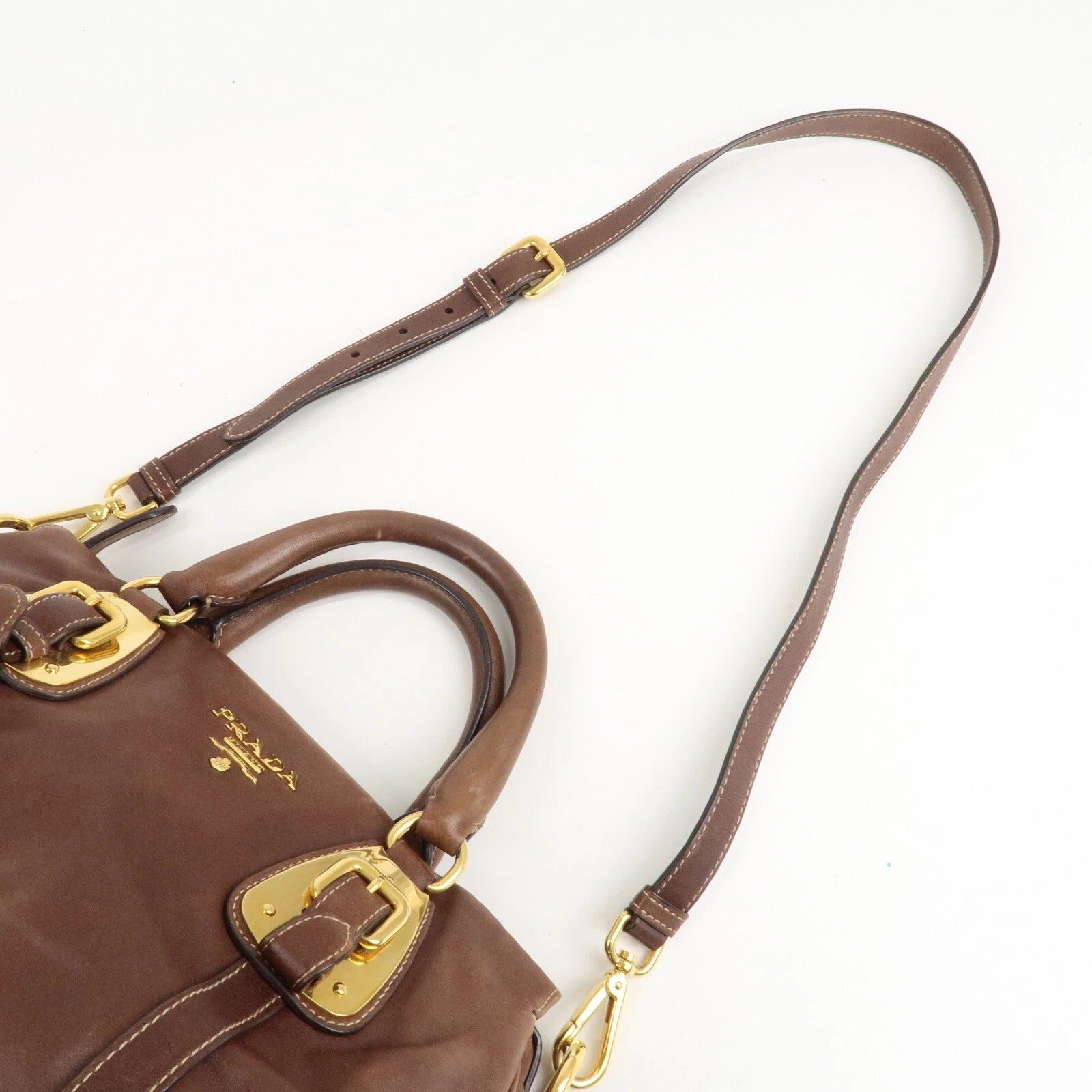 PRADA 2way bag - Brown, Leather