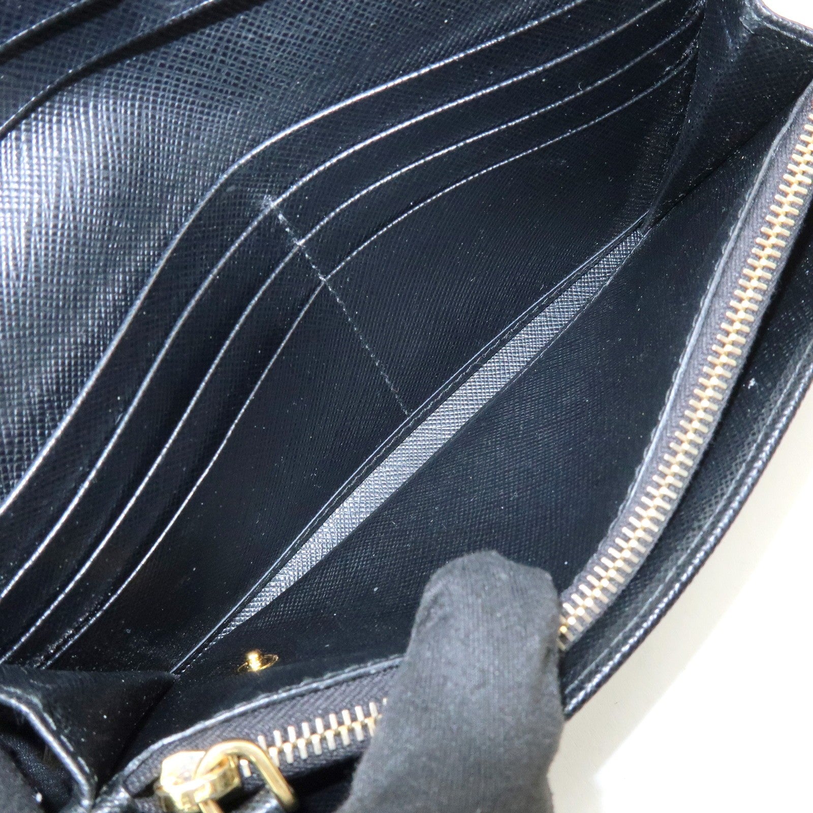 Prada Triangle Logo Wallet - Black, Saffiano Leather