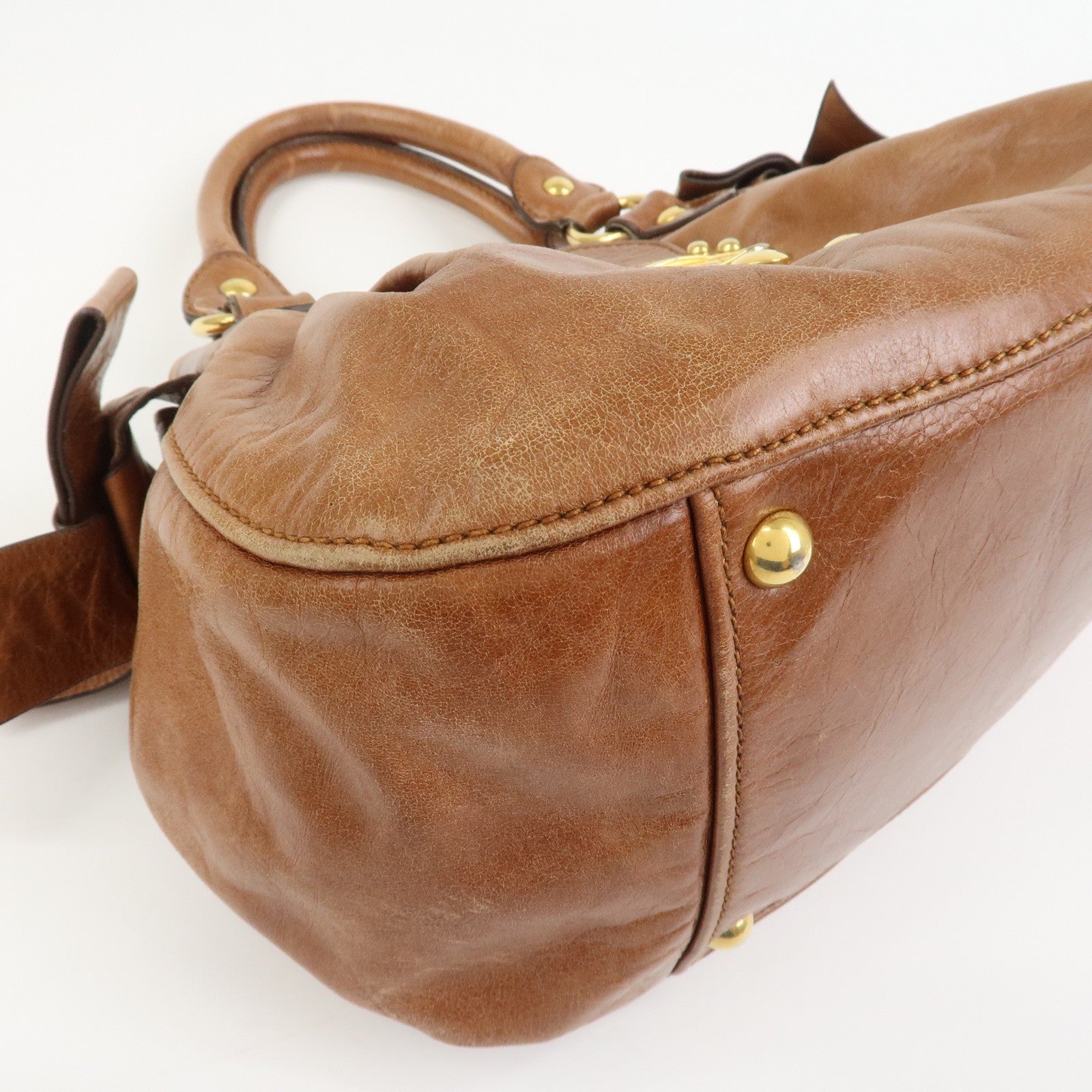 Miu Miu Hand Bag - Brown, Leather
