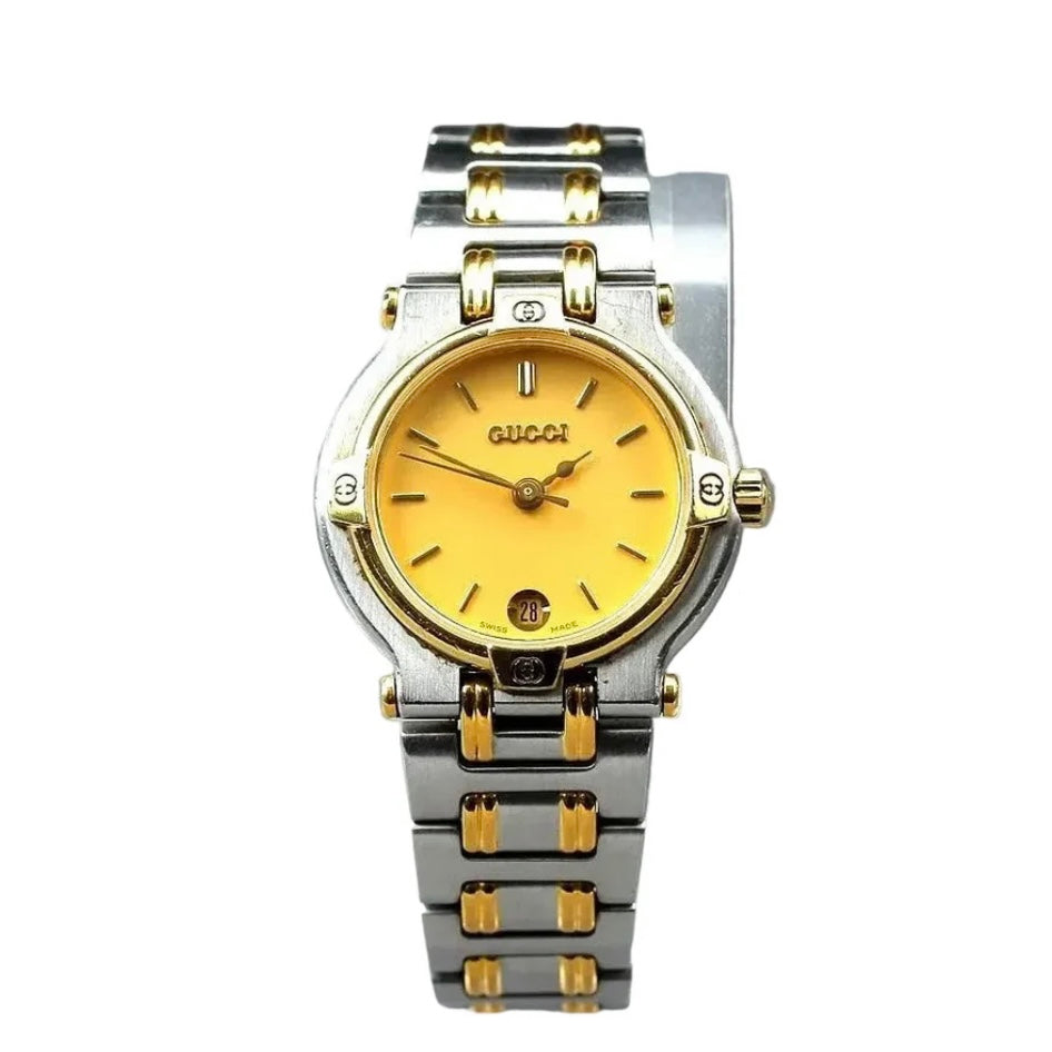 Gucci 9000L Wristwatch - Gold, Stainless Steel
