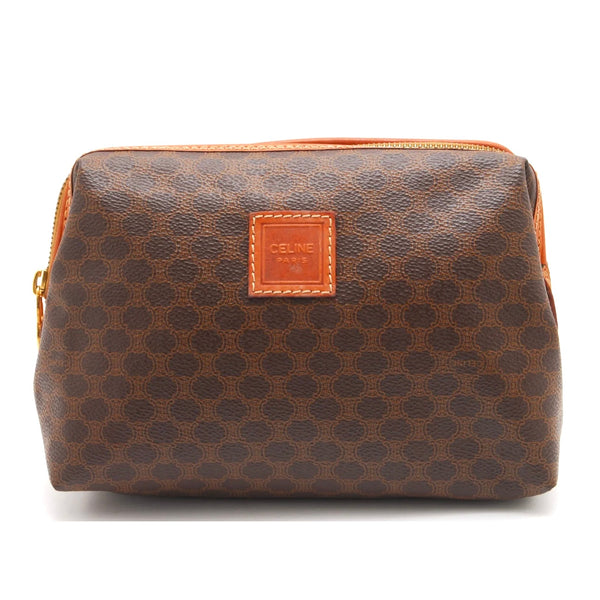 Celine Macadam Pouch - Brown, PVC Leather 