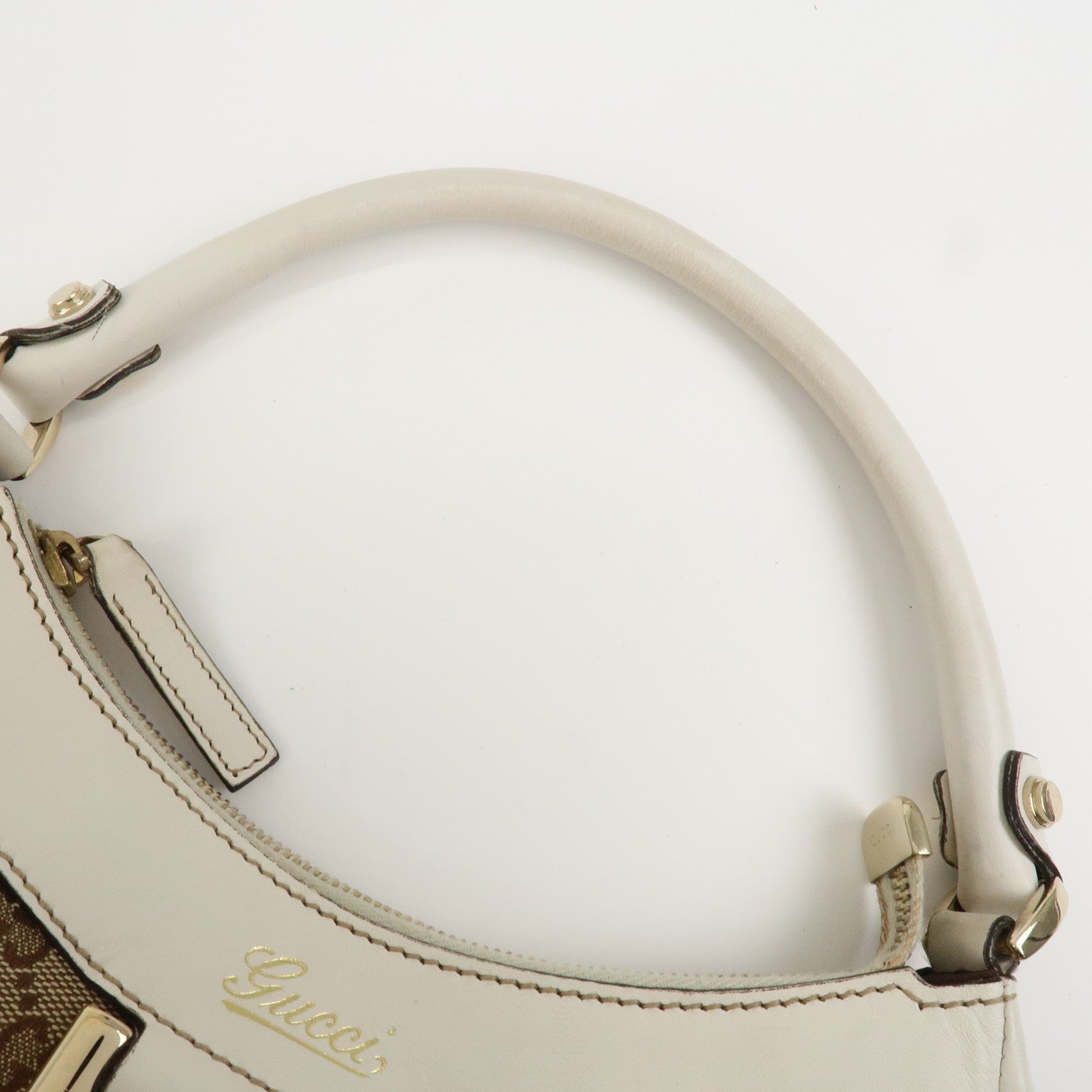 Gucci Abbey Shoulder Bag - Beige White, GG Canvas Leather