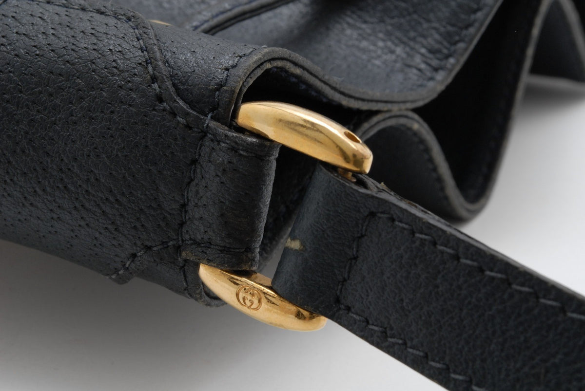 Gucci Sherry Line Shoulder Bag - Navy, PVC Leather