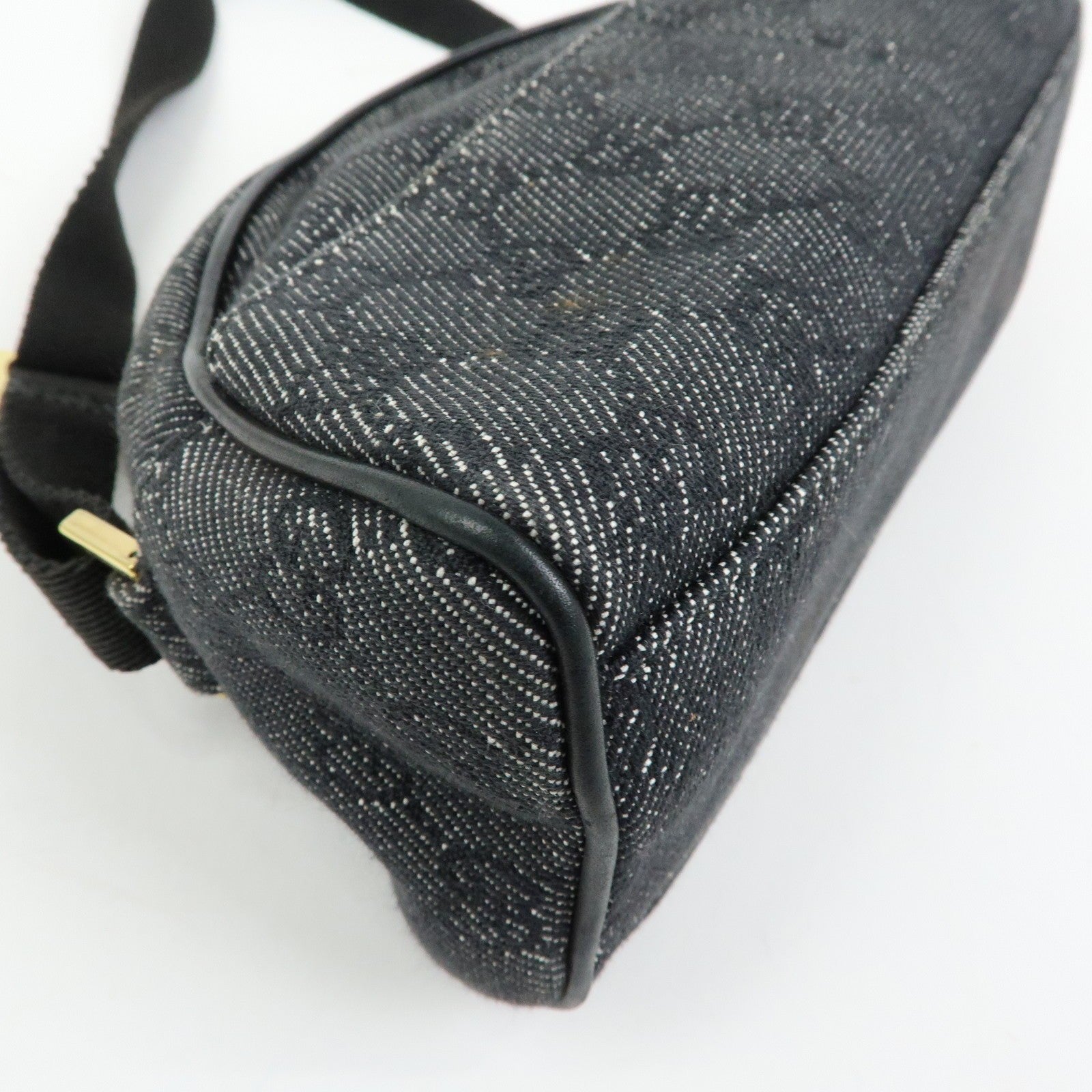 Gucci Shoulder Bag - Black, GG Denim and Leather