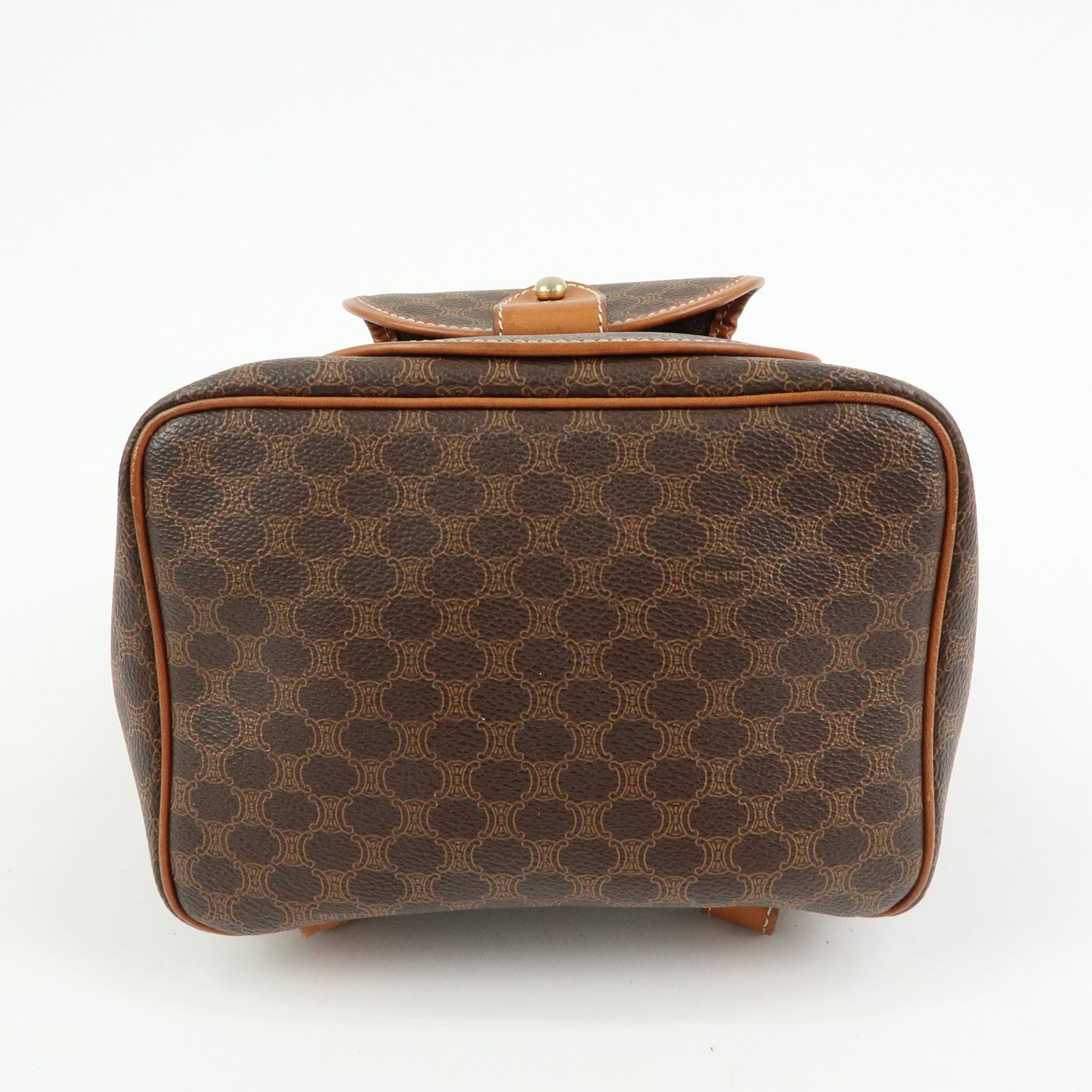 Celine Macadam Backpack - Brown, PVC Coated Canvas and Leather 