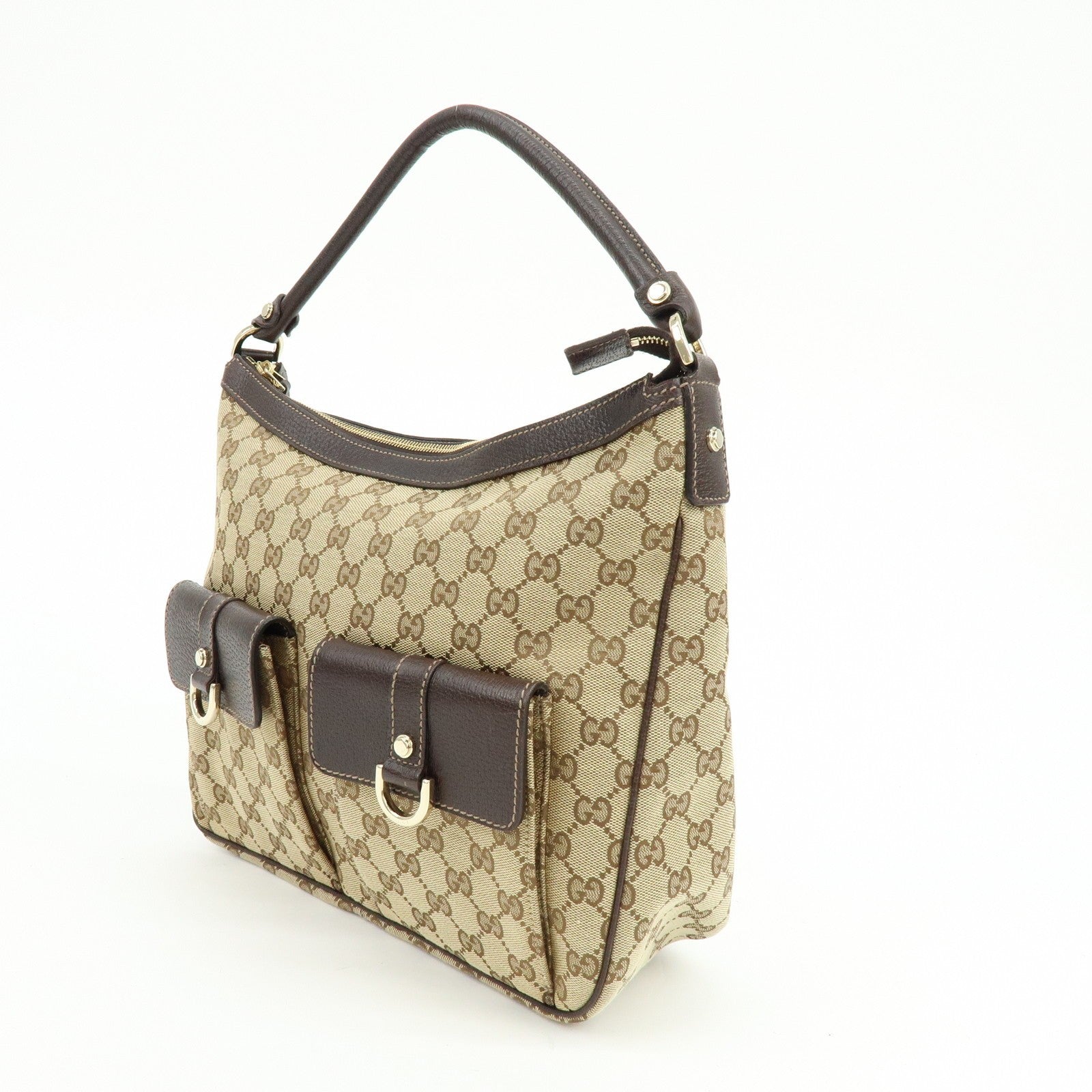 Gucci Shoulder Bag - Beige, Canvas Leather 