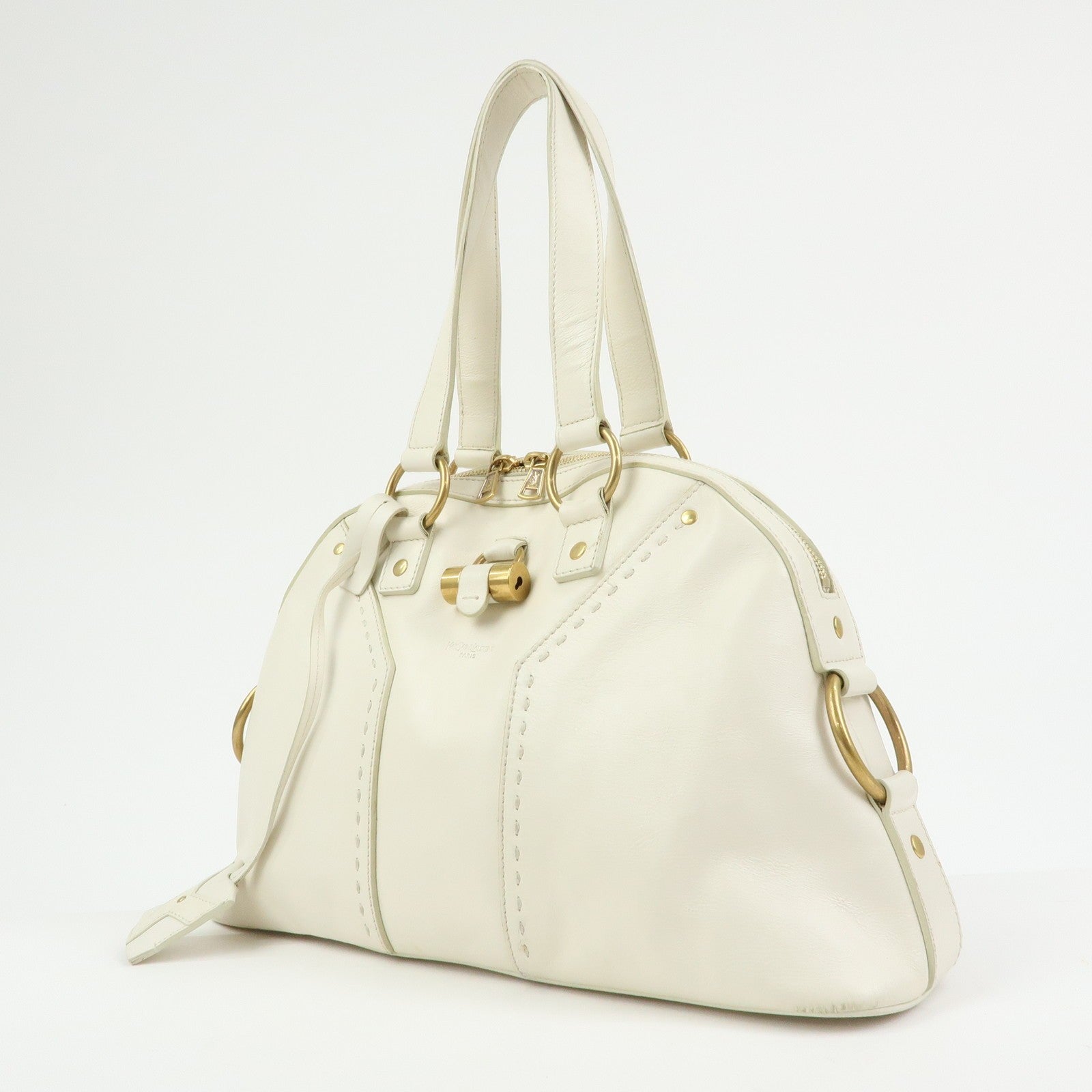 Saint Laurent Muse Y Line Hand Bag - Ivory, Leather
