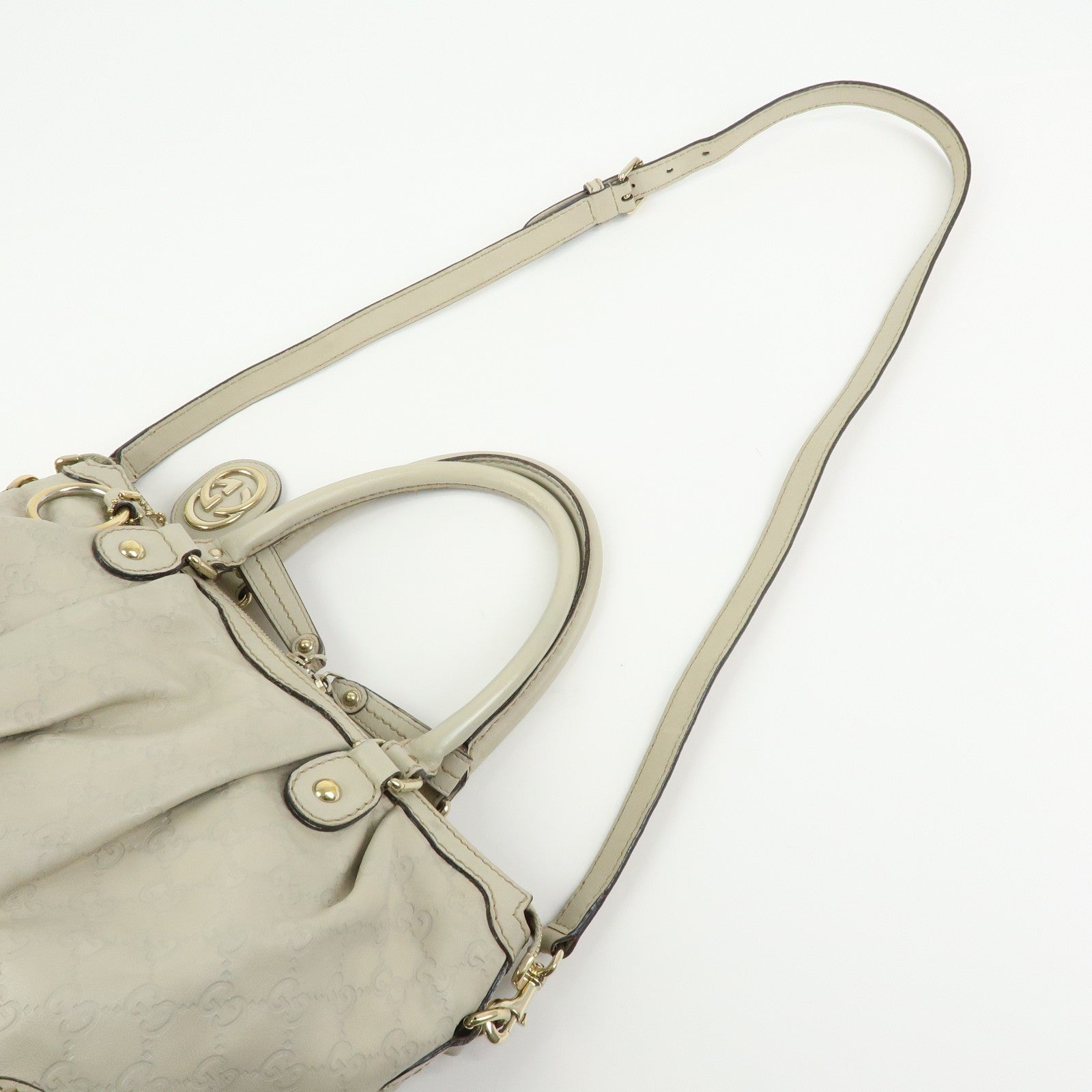 Gucci Sukey 2Way Hand Bag - Ivory, Guccissima Leather
