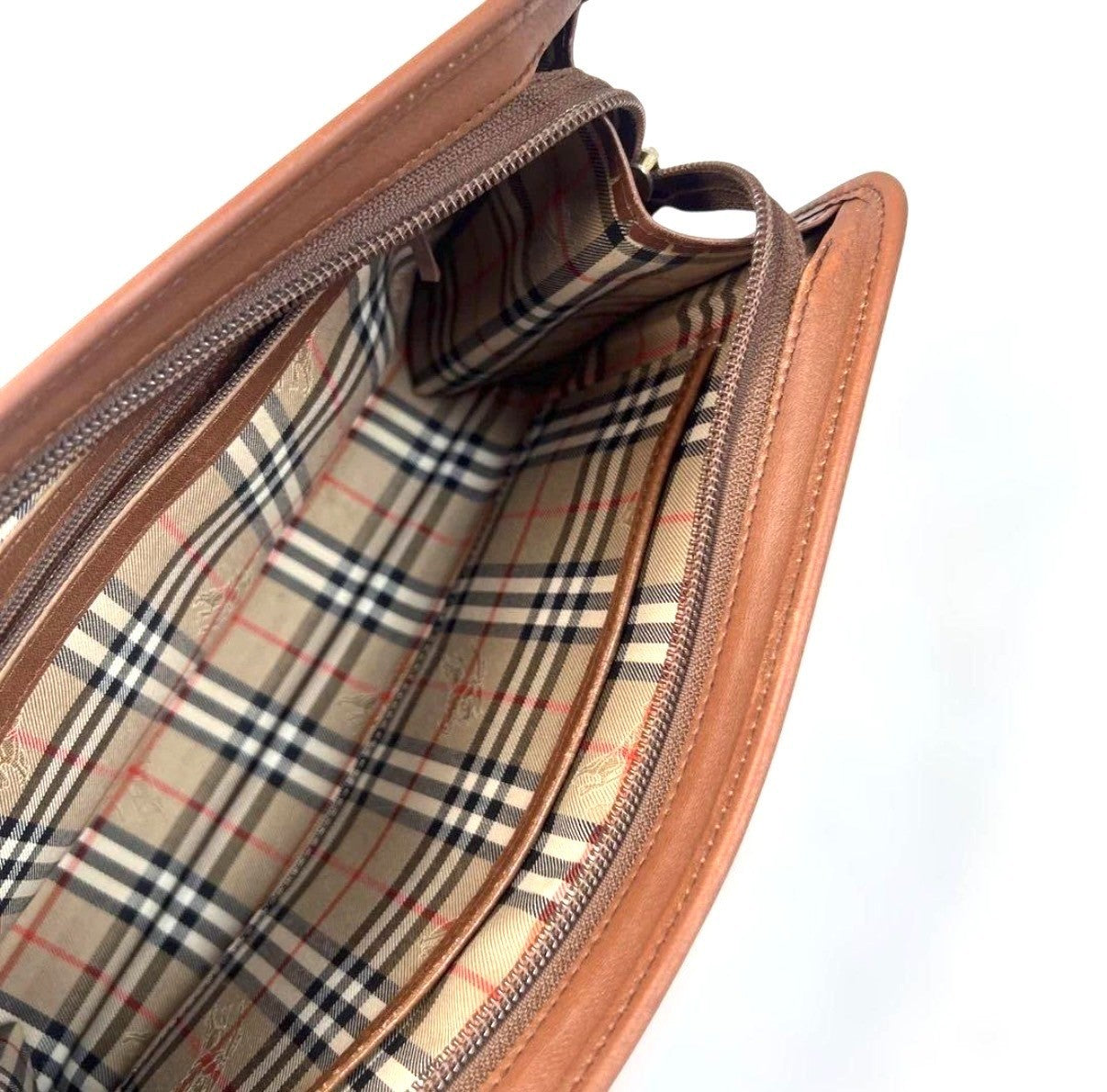 Burberry Vintage Clutch Bag - Brown, Leather 