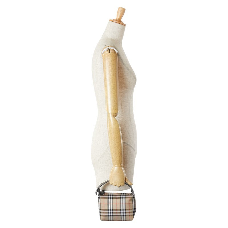 Burberry Nova Check Pouch - Beige Black, Canvas