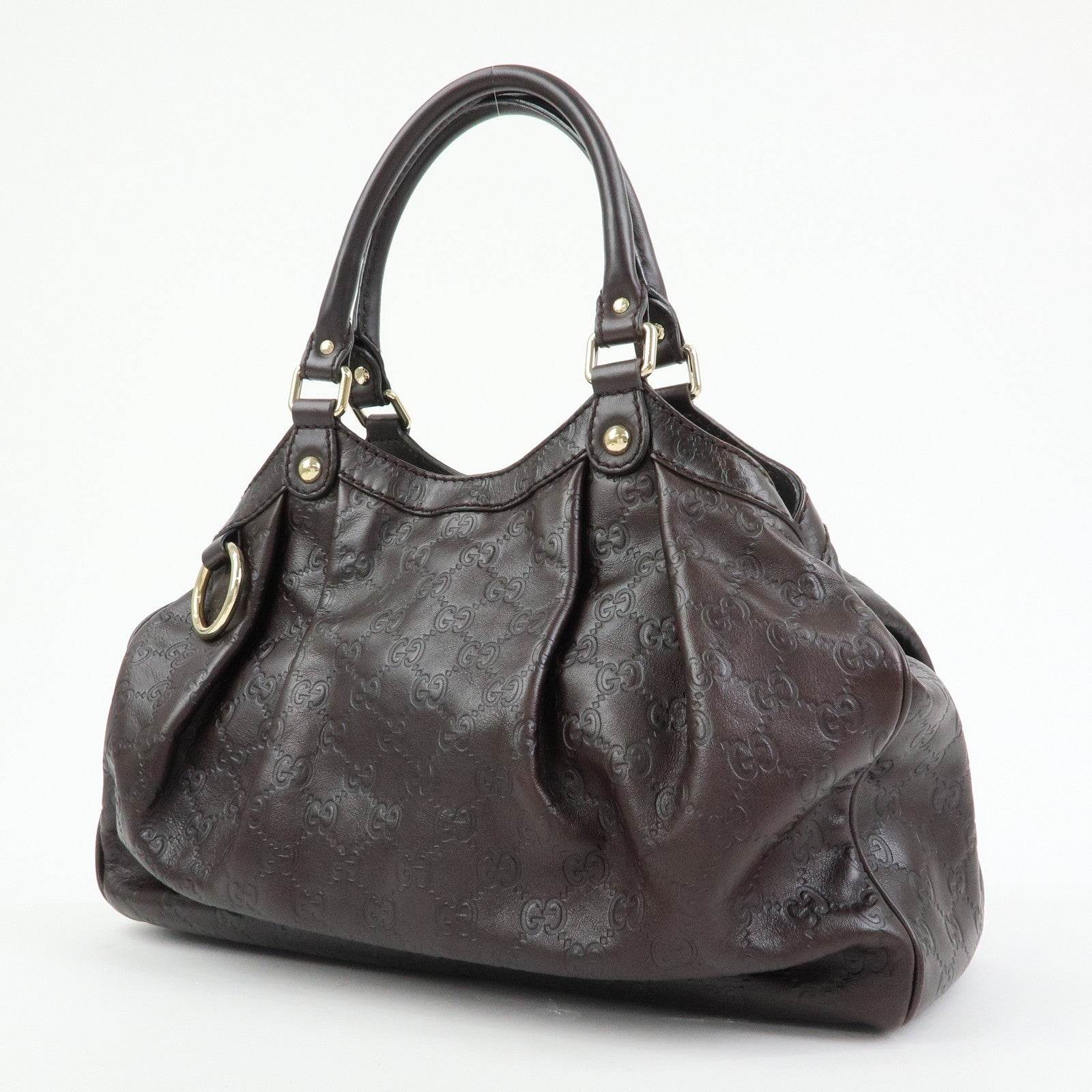 Gucci Sukey Tote Bag - Dark Brown, Guccissima Leather