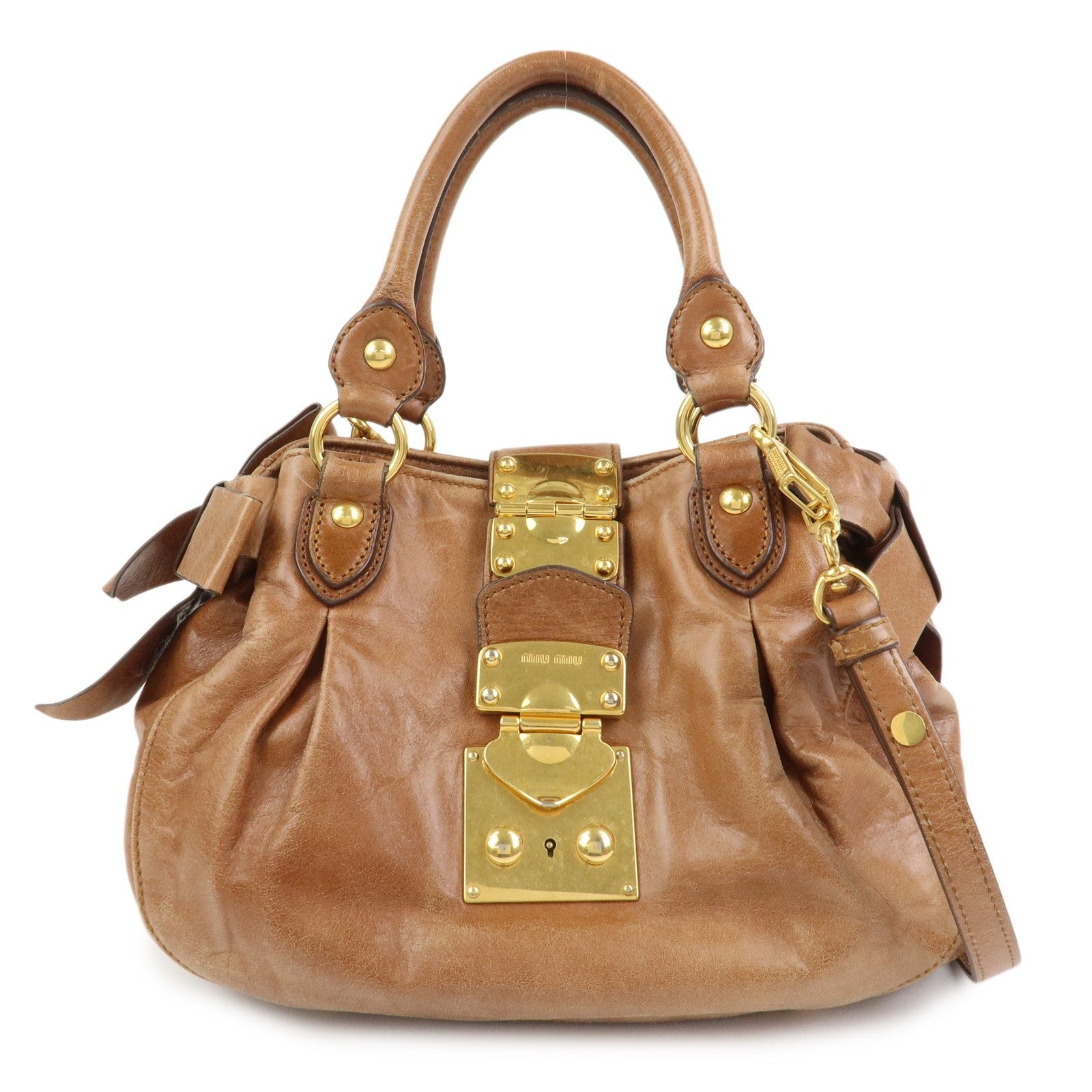 Miu Miu Hand Bag - Brown, Leather