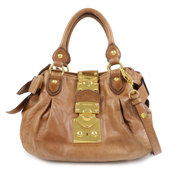 Miu Miu Hand Bag - Brown, Leather 