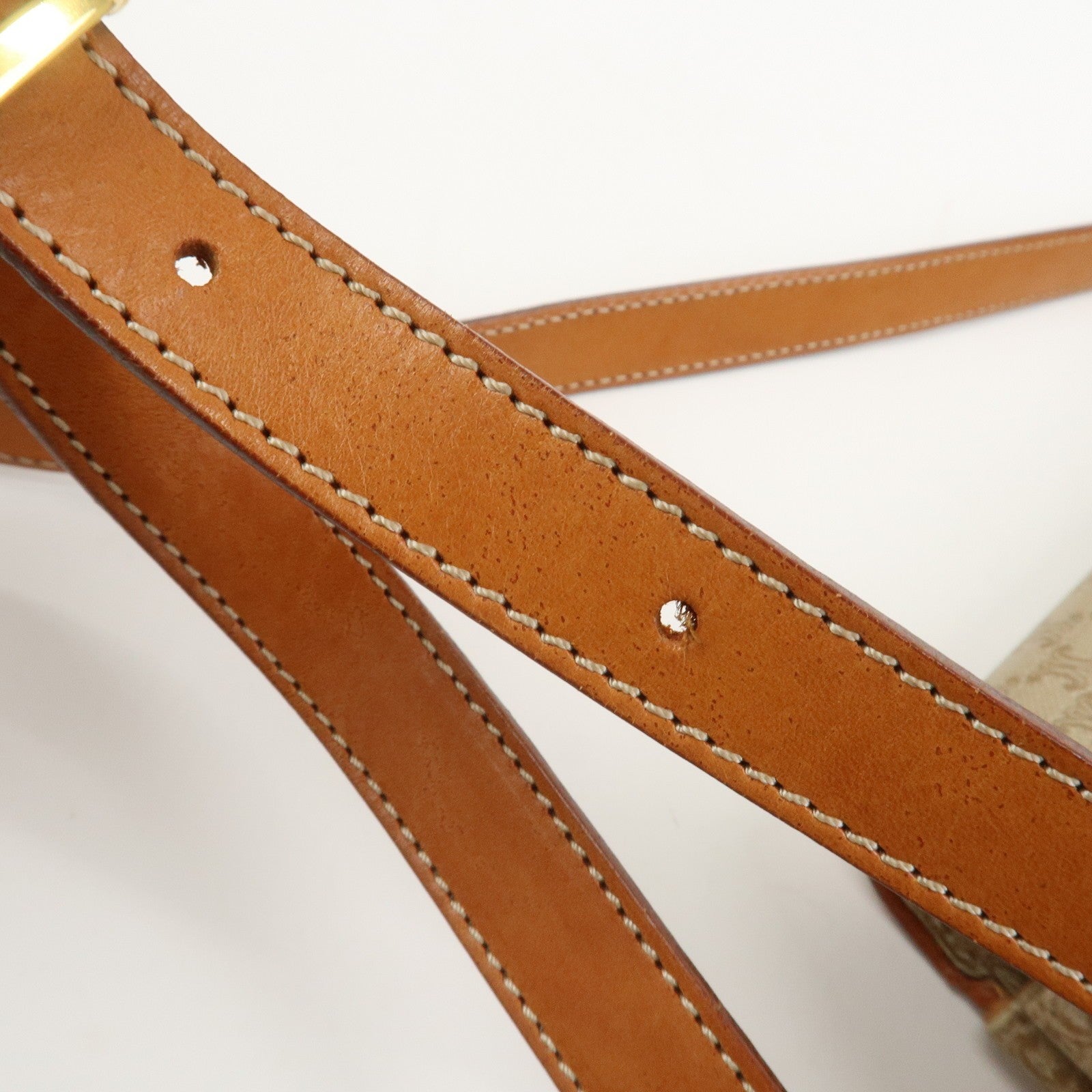 Celine Macadam Shoulder Bag - Beige, PVC Leather 