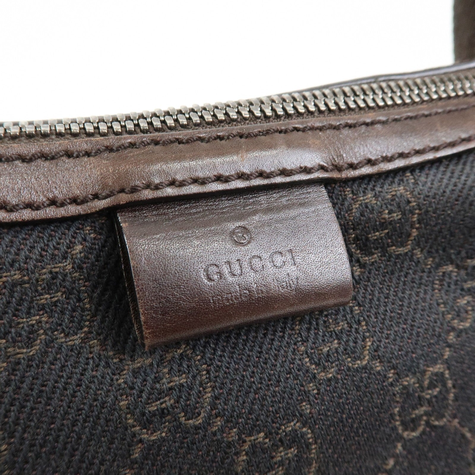 Gucci Shoulder Bag - Dark Brown, Denim, Leather