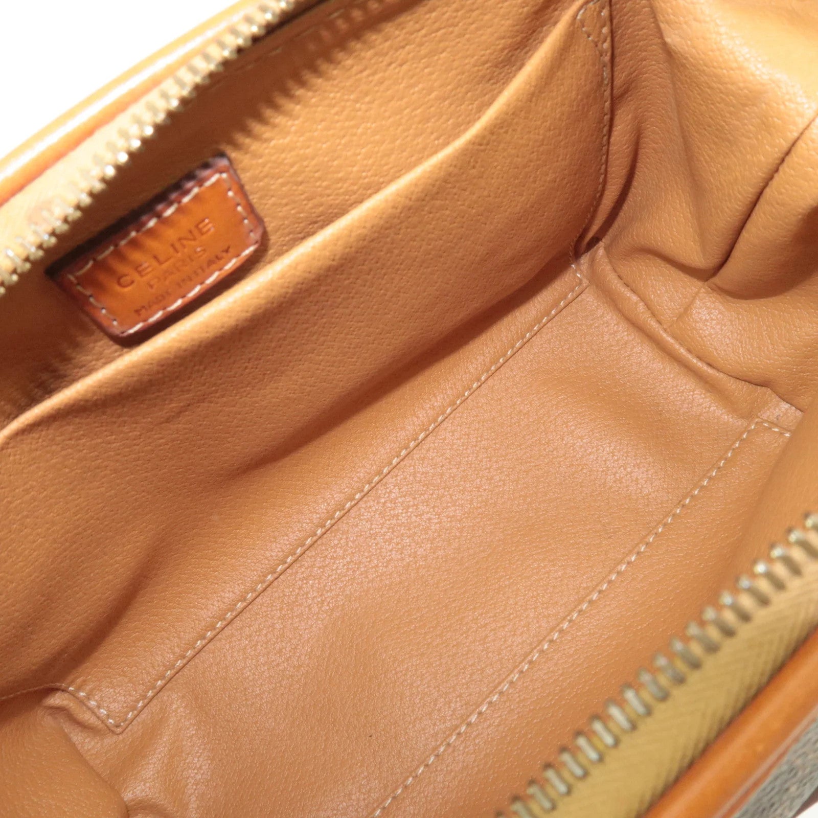 Celine Macadam Cosmetic Pouch - Brown, PVC Leather 