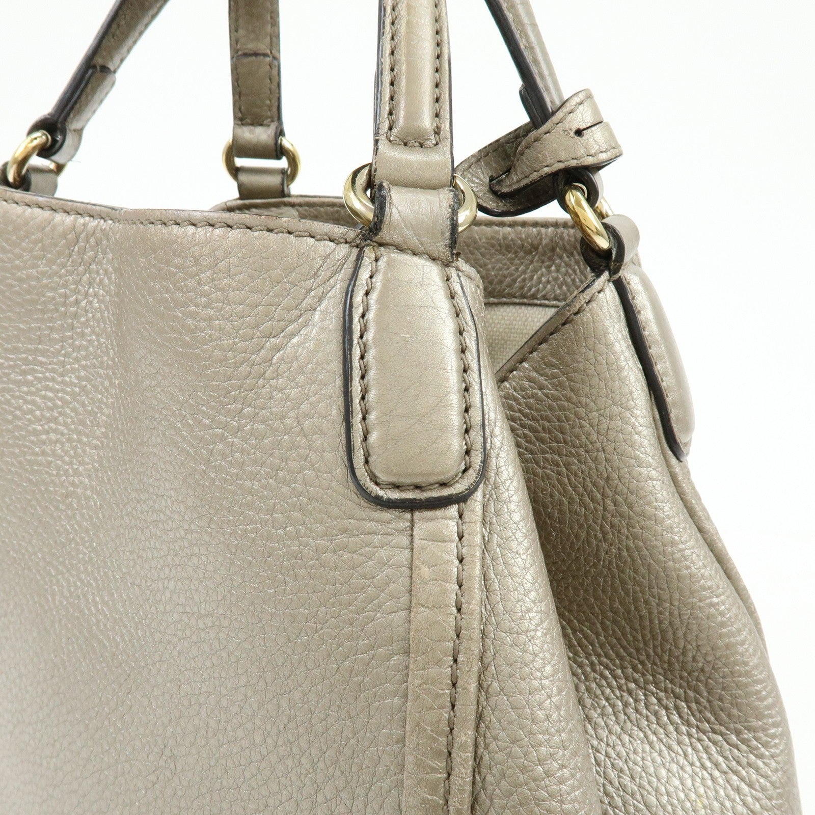 Gucci Soho Interlocking G 2Way Bag - Champaign Gold, Leather