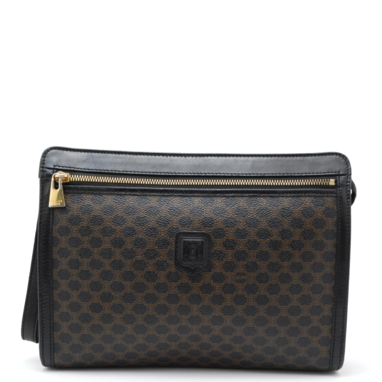 Celine Macadam Clutch Bag - Black, PVC Leather