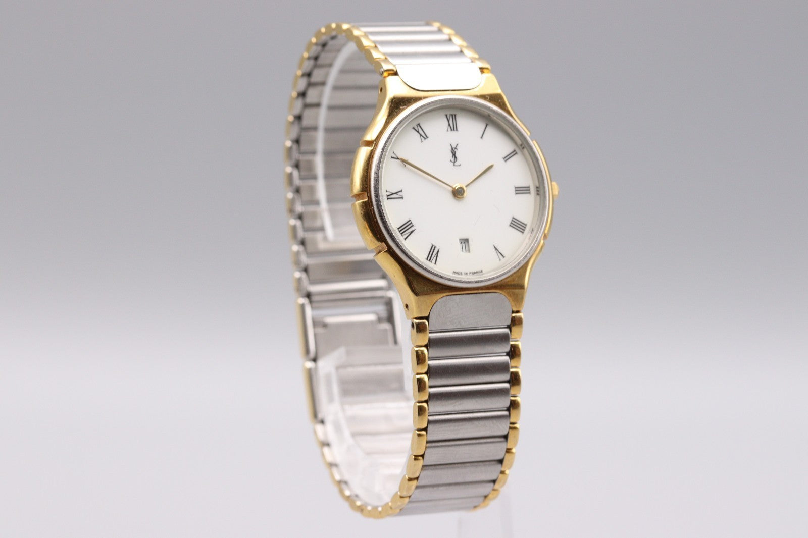 Yves Saint Laurent Vintage Quartz Watch - White, Stainless Steel