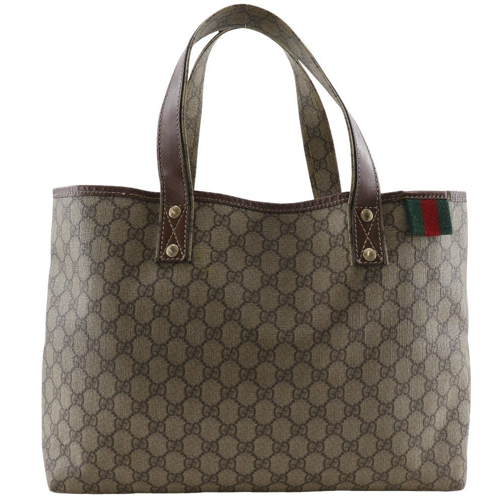 Gucci Sherry Line Tote Bag - Brown, GG Supreme Canvas