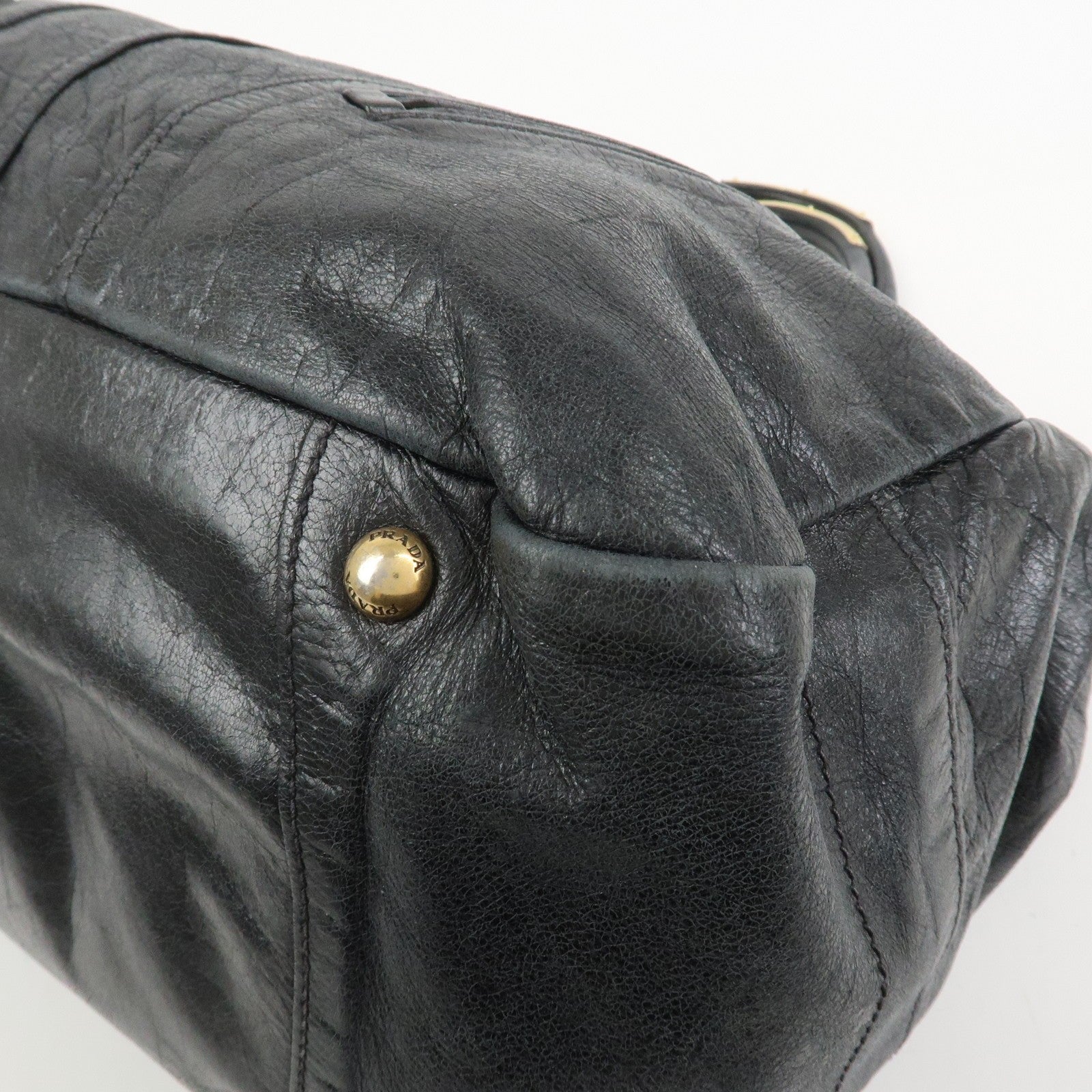 Prada Logo Tote Bag - Black, Leather