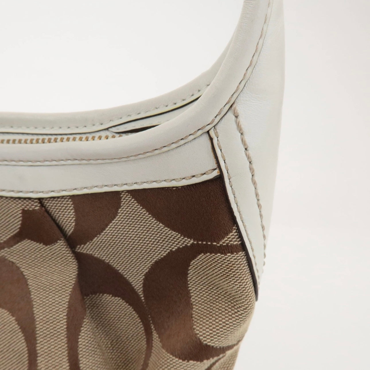 COACH Signature Canvas Leather Shoulder Bag