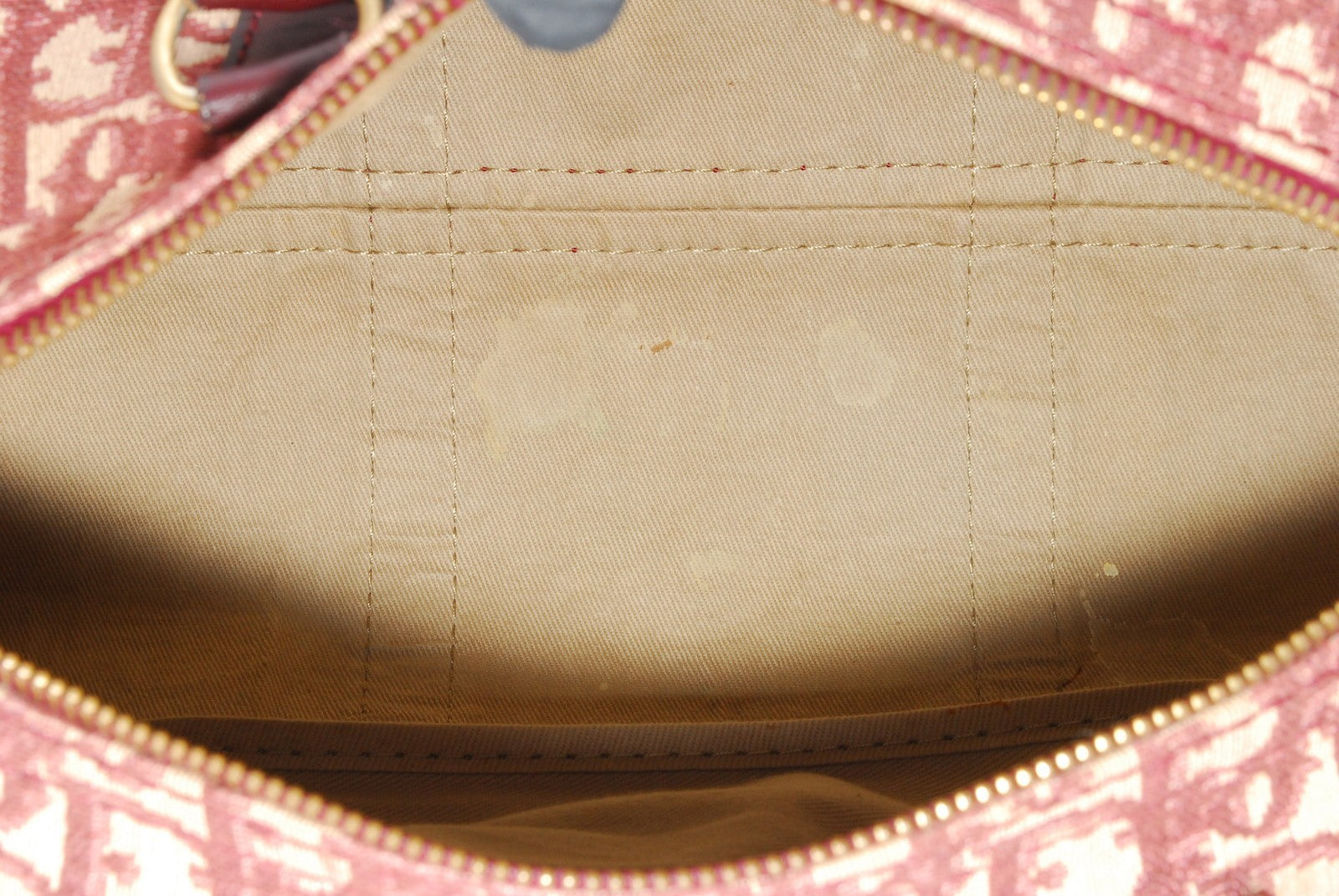 Christian Dior Trotter Boston Handbag - Red Bordeaux, Canvas