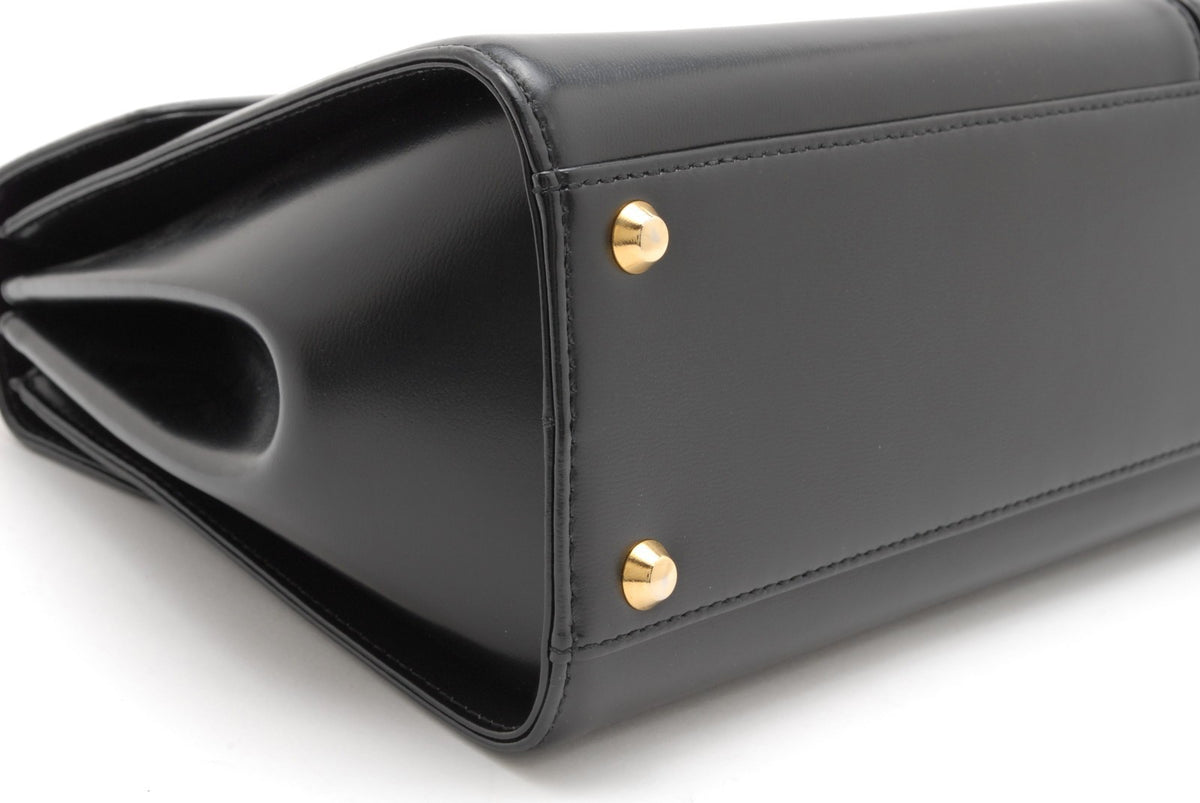 Saint Laurent Vintage Top Handle Handbag - Black, Leather