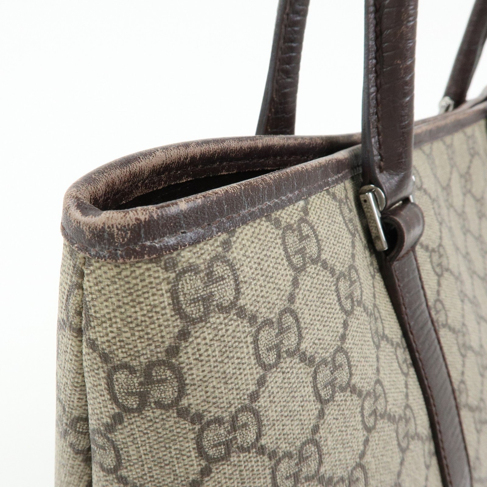 Gucci Supreme Tote Bag - Beige, GG Supreme Leather