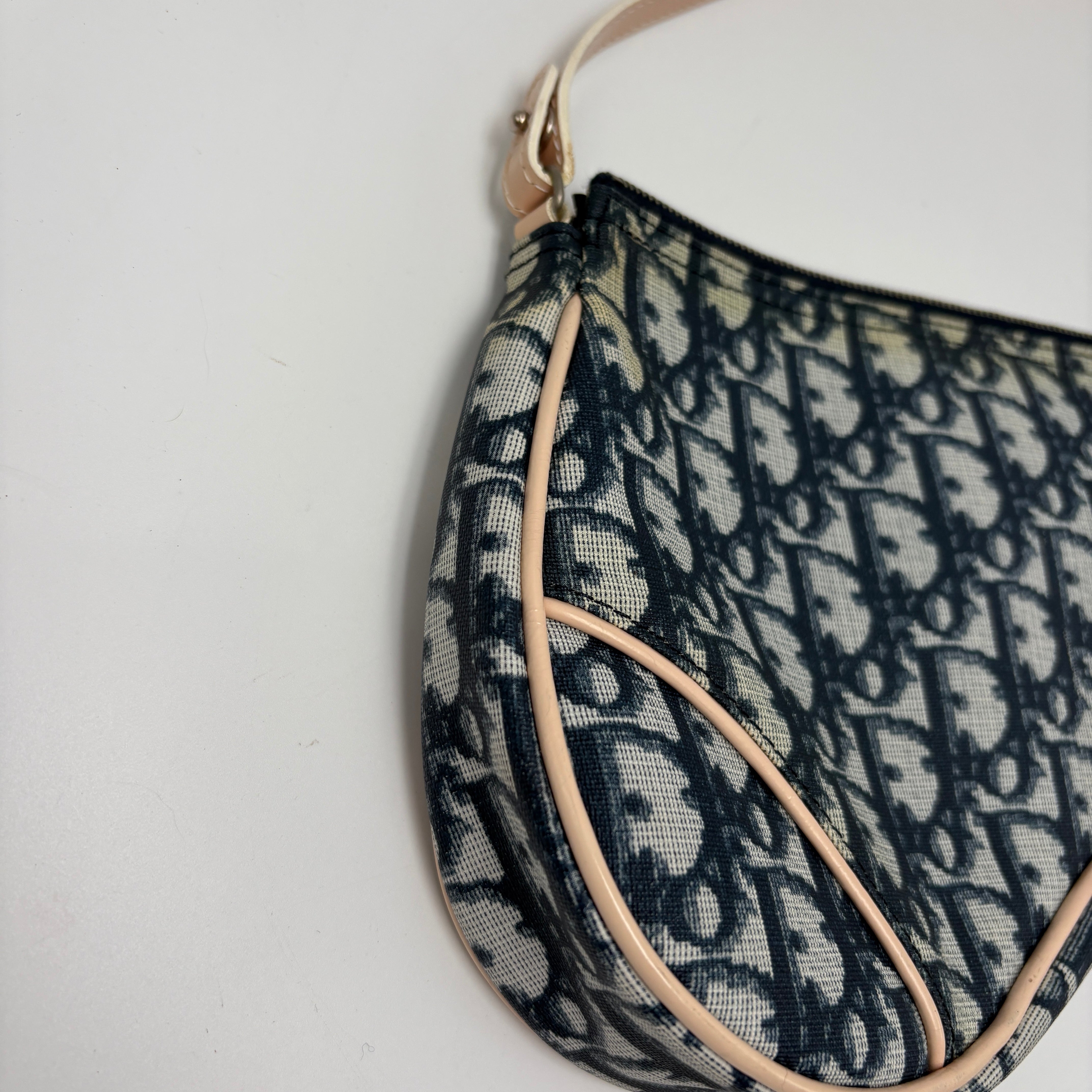 Dior Trotter Saddle Blue Shoulder Bag