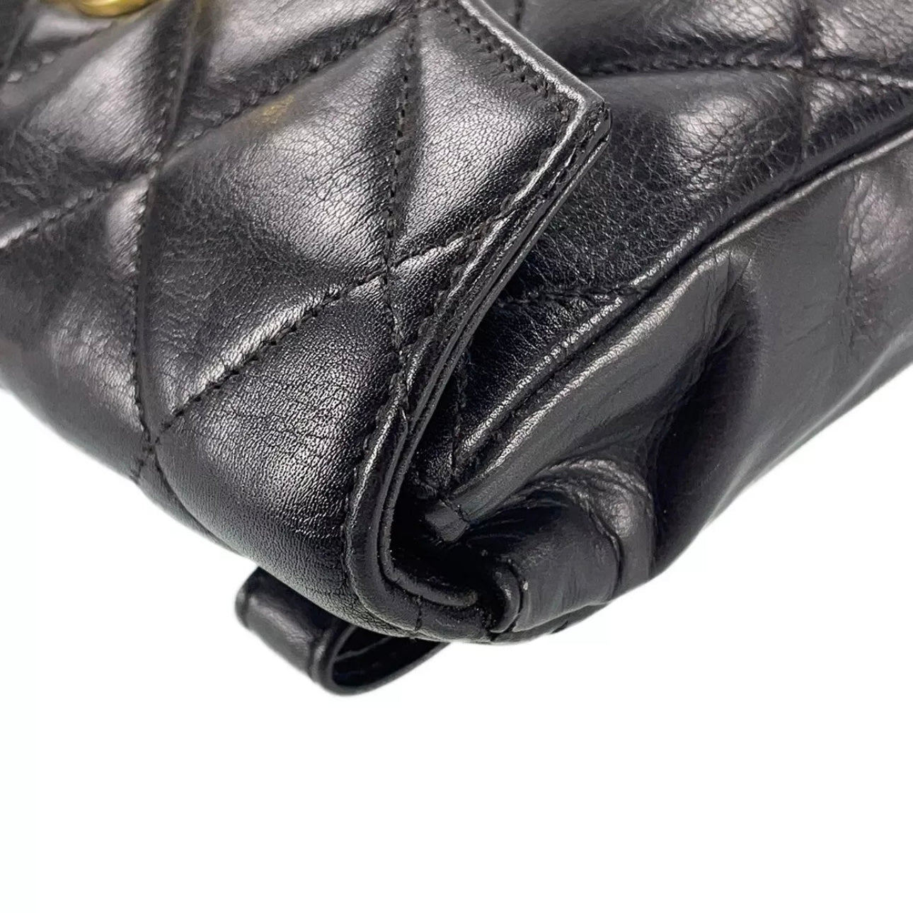 Chanel Matelasse Lambskin Leather Black Waist bag