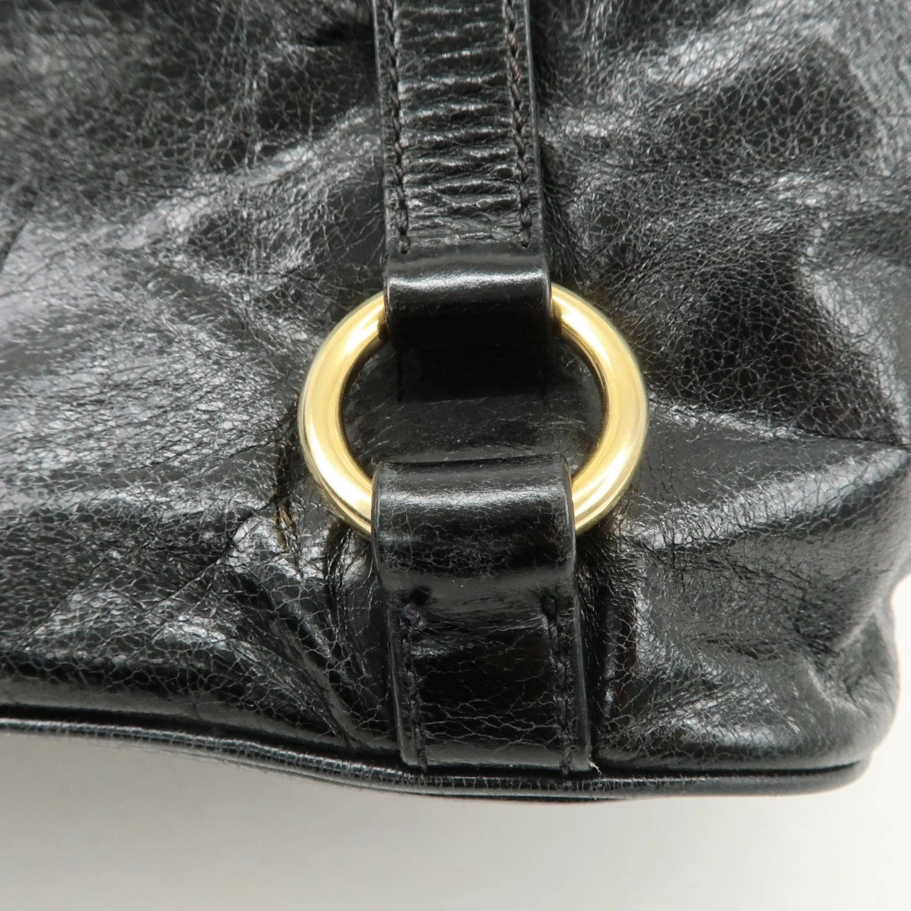MIUMIU Leather Hand, crossbody Bag Black
